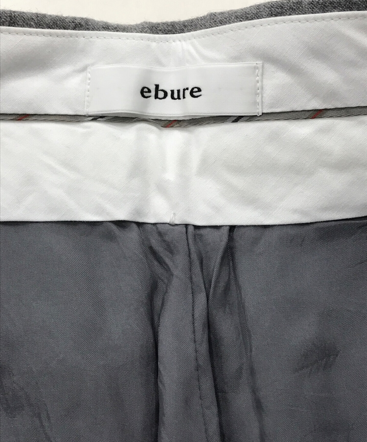 ebure (エブール) 2タックテーパードウールパンツ グレー サイズ:SIZE 36