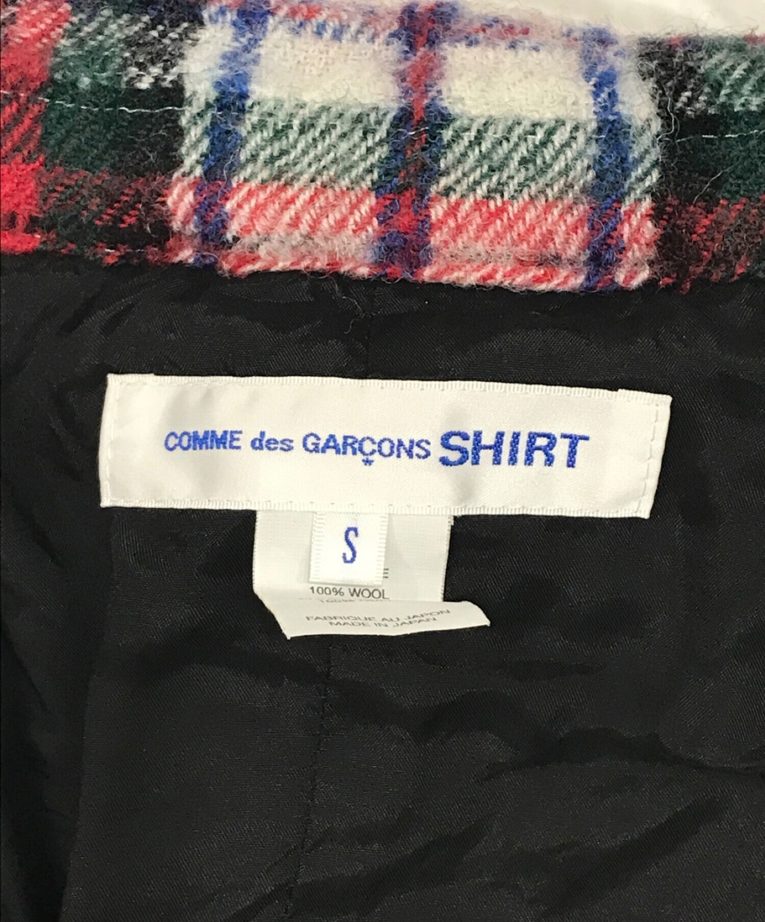 中古・古着通販】COMME des GARCONS SHIRT (コムデギャルソンシャツ) タータンチェックウールブレザー レッド×グリーン サイズ:SIZE  S｜ブランド・古着通販 トレファク公式【TREFAC FASHION】スマホサイト