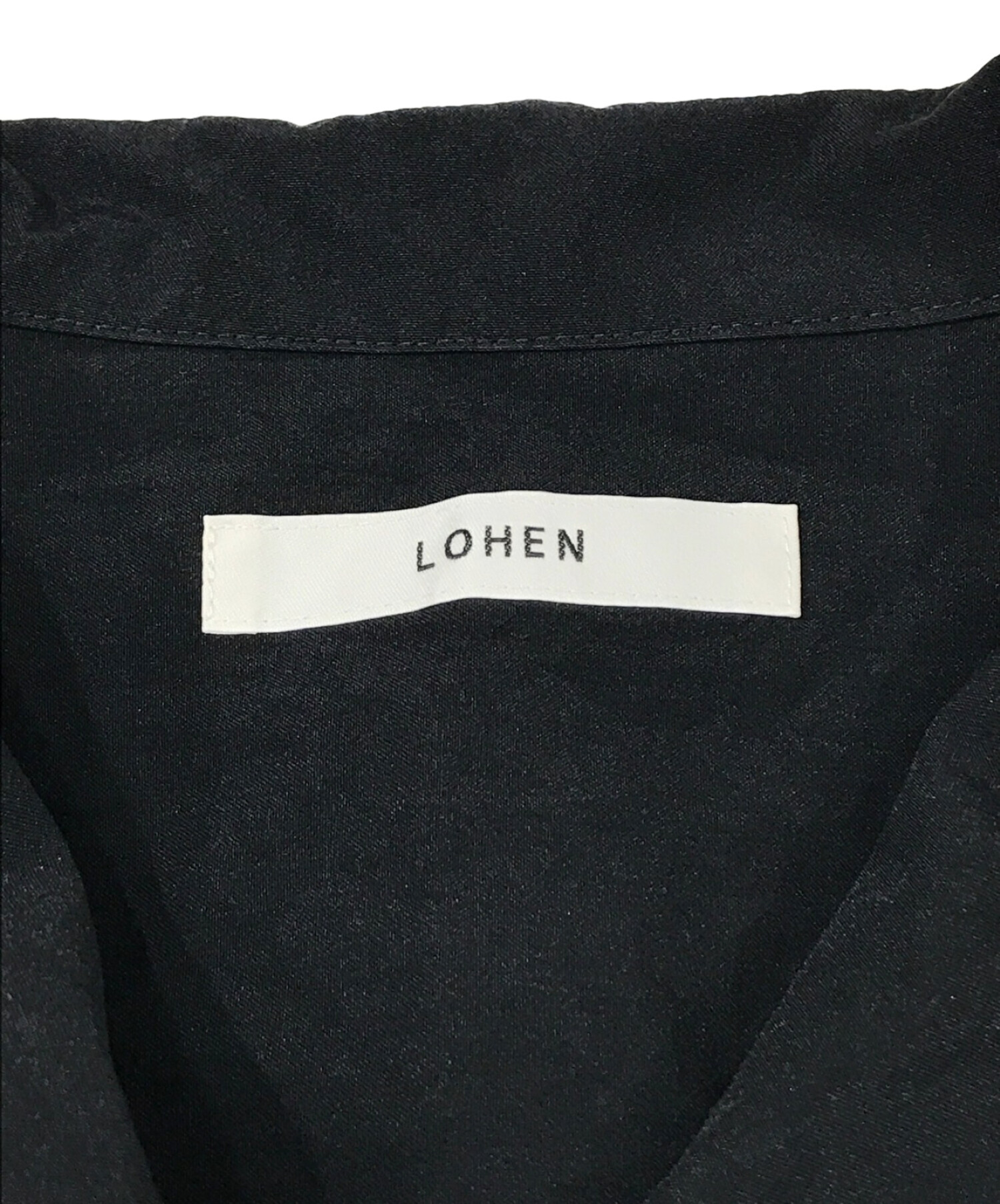 LOHEN (ローヘン) スリーブレスオープンカラーシャツ ブラック サイズ:SIZE　F