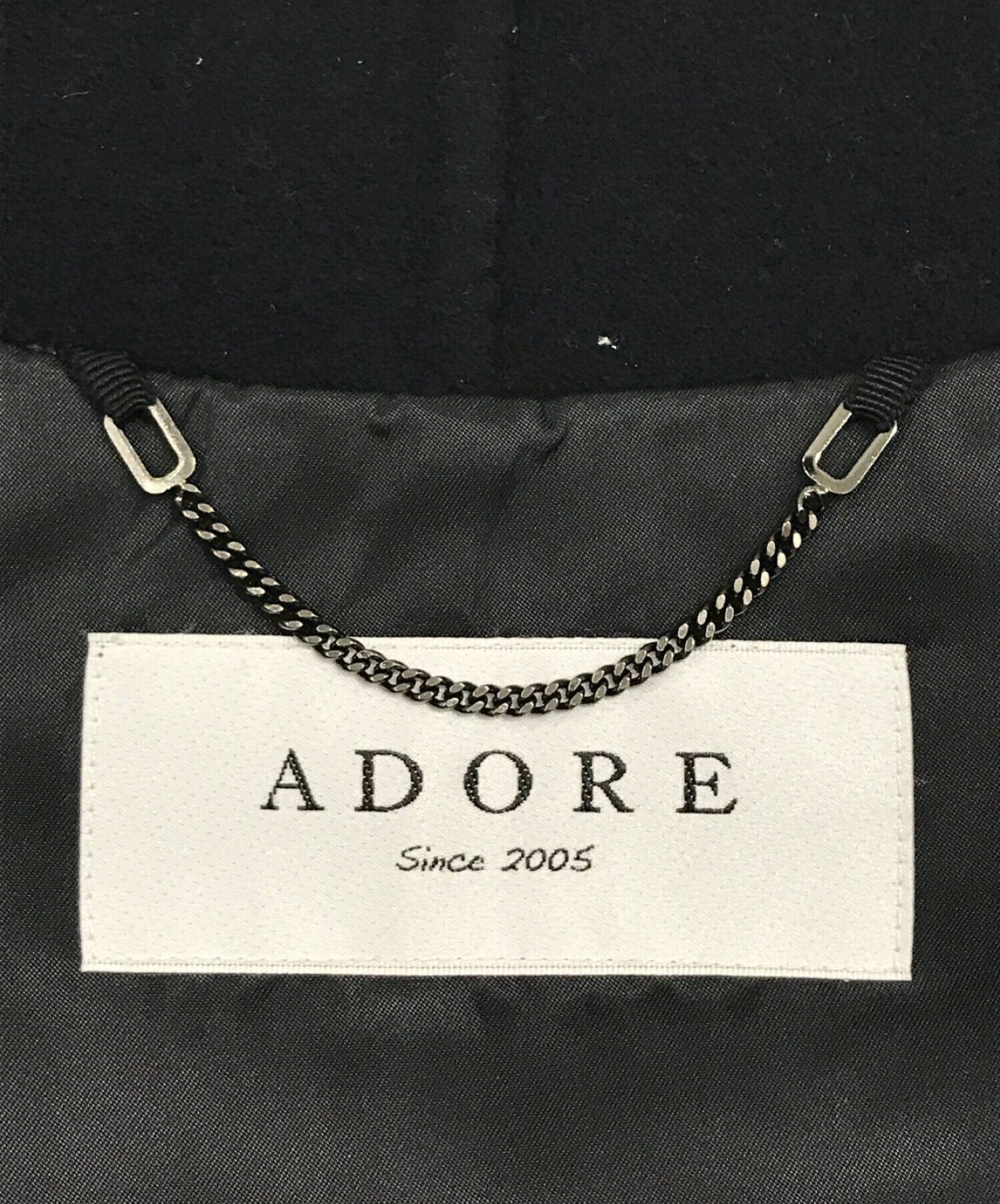 ADORE (アドーア) ウールショートコート ブラック サイズ:SIZE 36