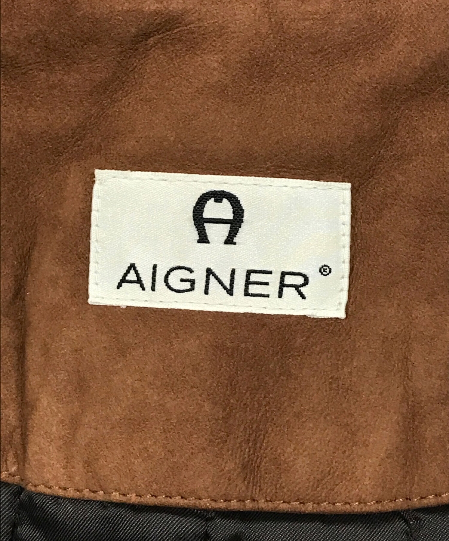 AIGNER (アイグナー) ヌバックラムレザージャケット ブラウン サイズ:SIZE 50