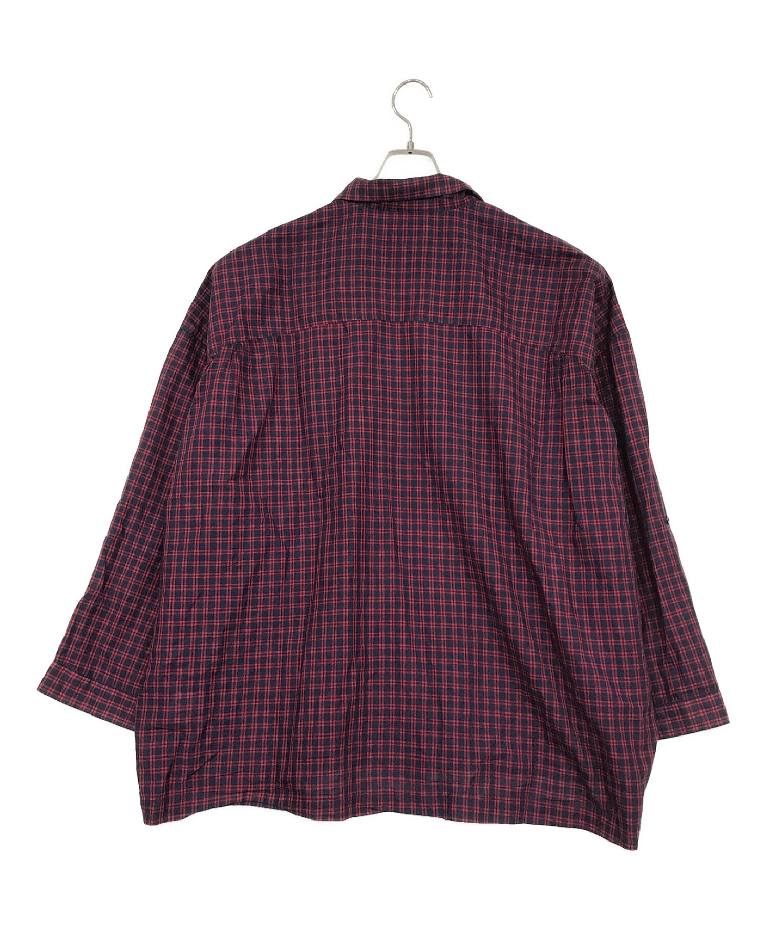 中古・古着通販】TIGHTBOOTH PRODUCTION (タイトブースプロダクション) PLAID ROLL-UP SHIRT レッド  サイズ:SIZE XL｜ブランド・古着通販 トレファク公式【TREFAC FASHION】スマホサイト