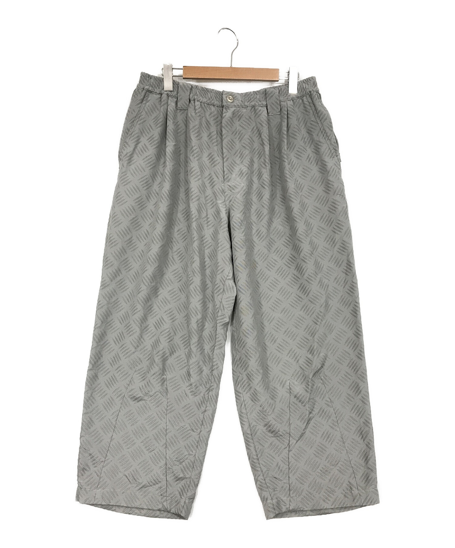 TIGHTBOOTH PRODUCTION (タイトブースプロダクション) CHECKER PLATE BAGGY SLACKS グレー  サイズ:SIZE　XL