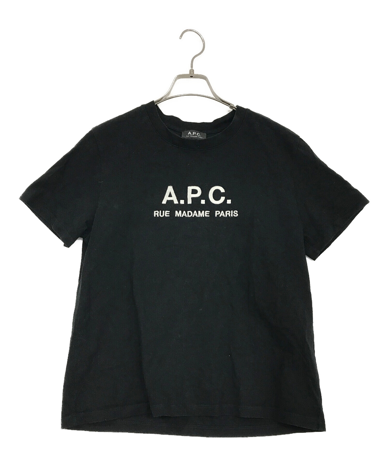 A.P.C. (アー・ペー・セー) 刺繍ロゴTシャツ ブラック サイズ:SIZE　S