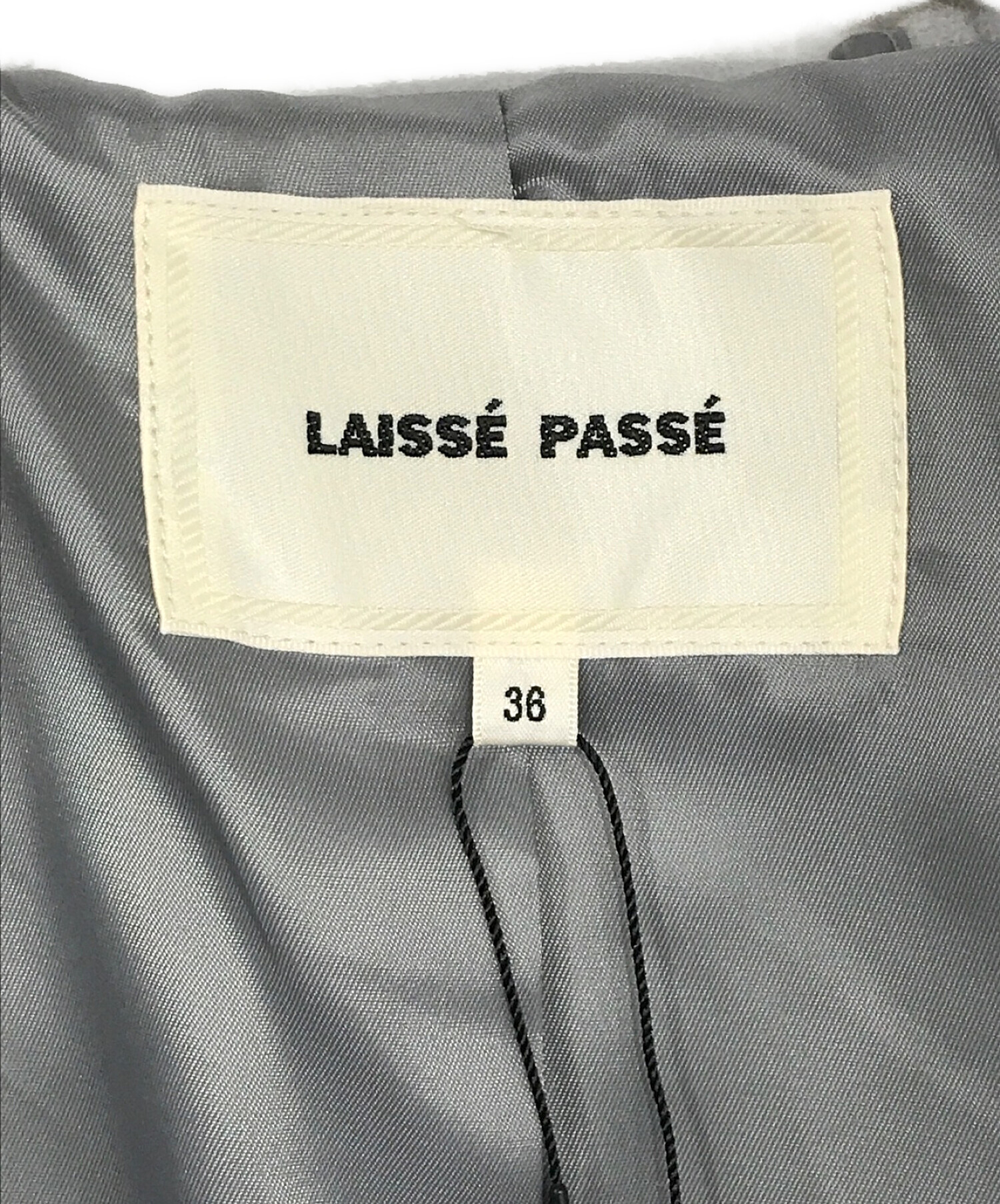 LAISSE PASSE (レッセパッセ) ダッフルコート グレー サイズ:SIZE 36 未使用品