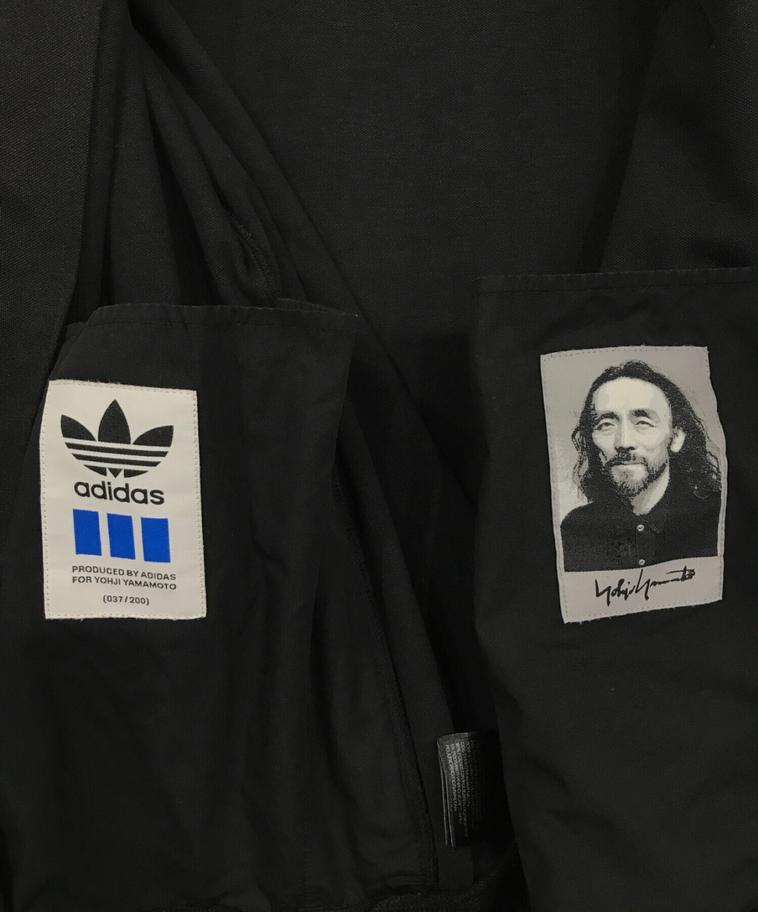 adidas (アディダス) Yohji Yamamoto pour homme (ヨウジヤマモト プールオム) トラックジャケット ブラック  サイズ:M