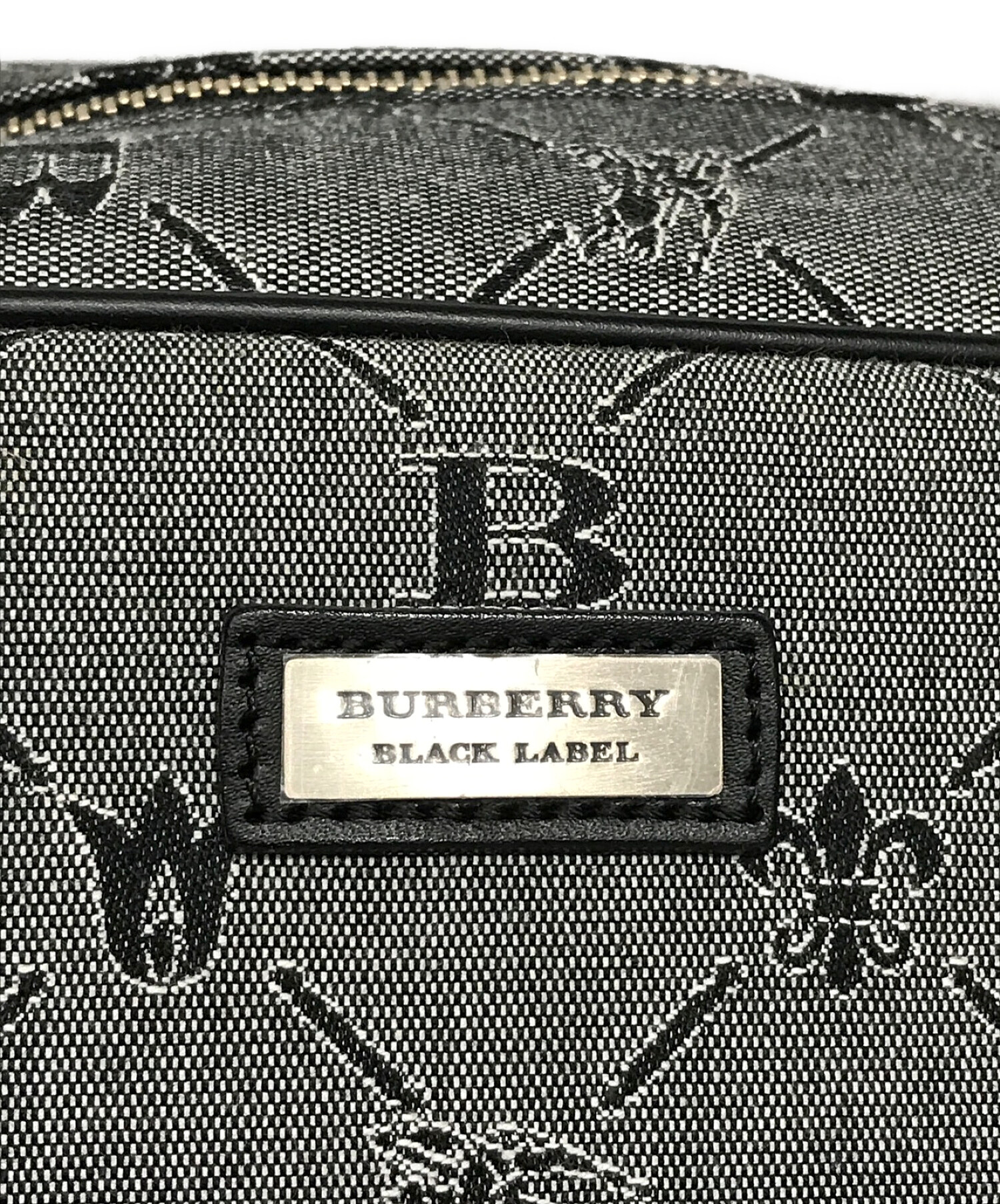 BURBERRY BLACK LABEL (バーバリーブラックレーベル) ボストンバッグ グレー