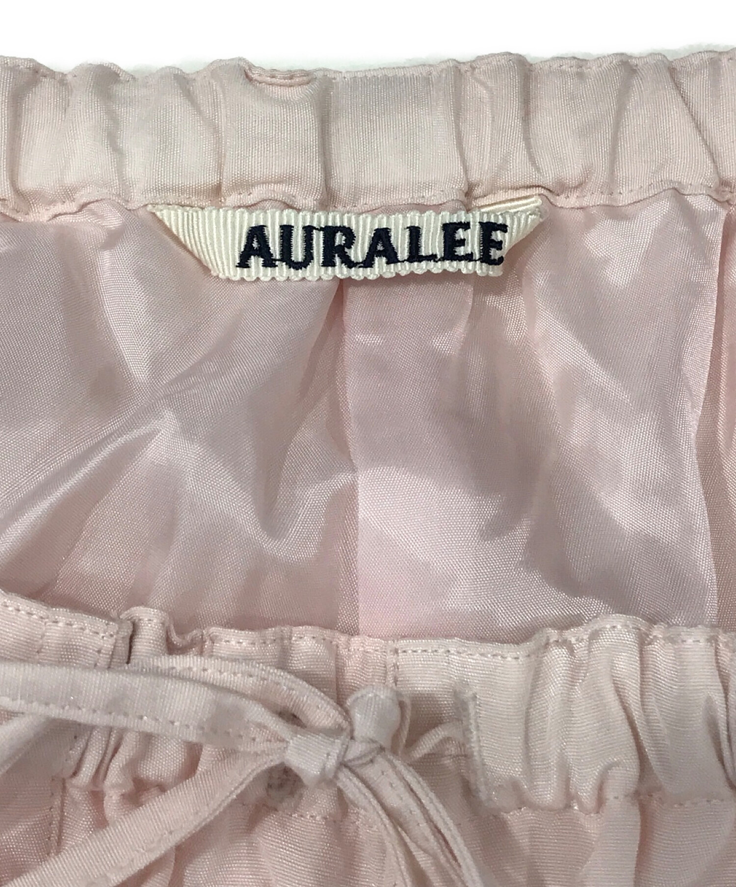 AURALEE (オーラリー) LIGHT SLEEK SILK NYLON PANTS ピンク サイズ:SIZE 0