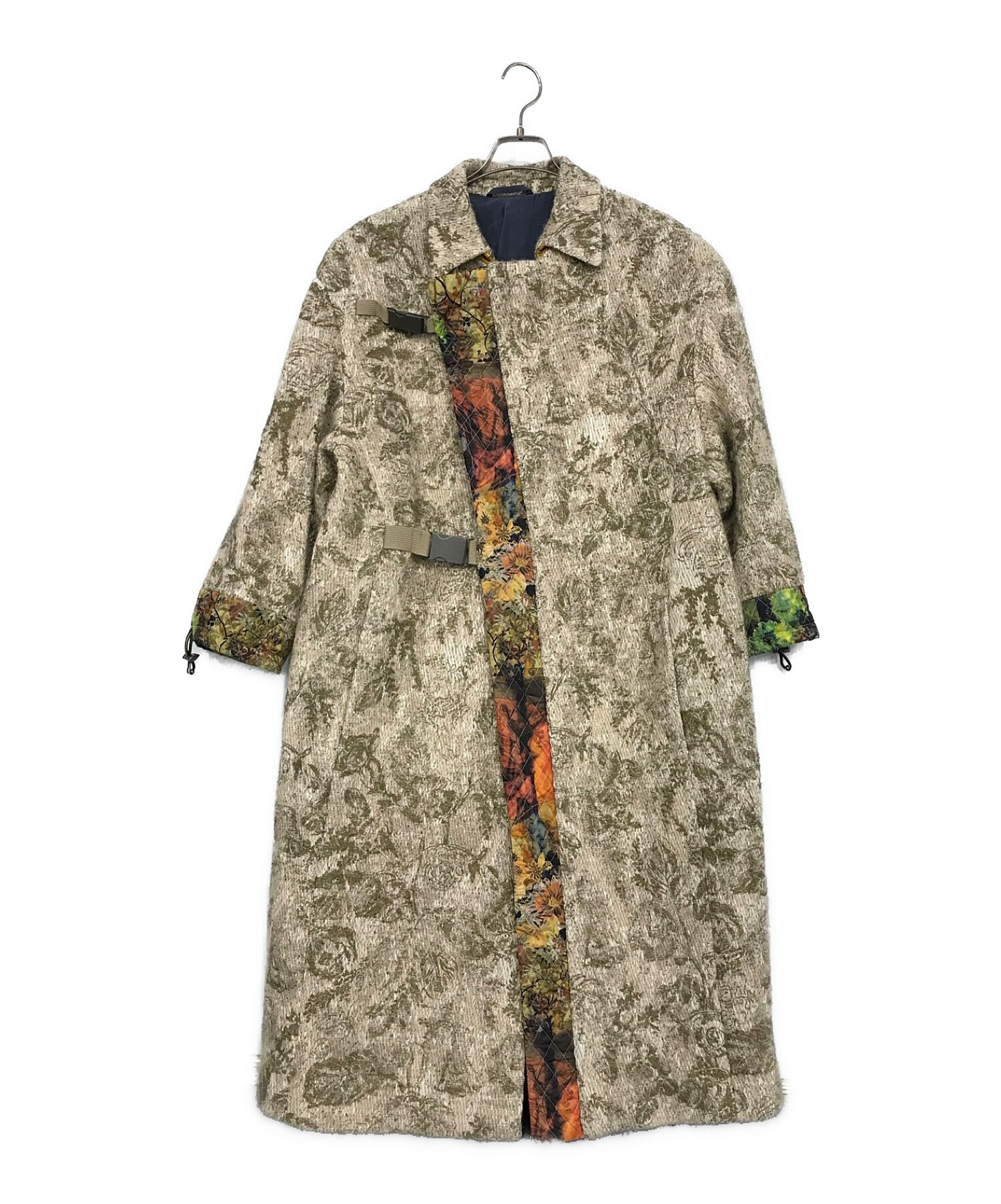 中古・古着通販】ETRO (エトロ) ツイード ロングコート ベージュ