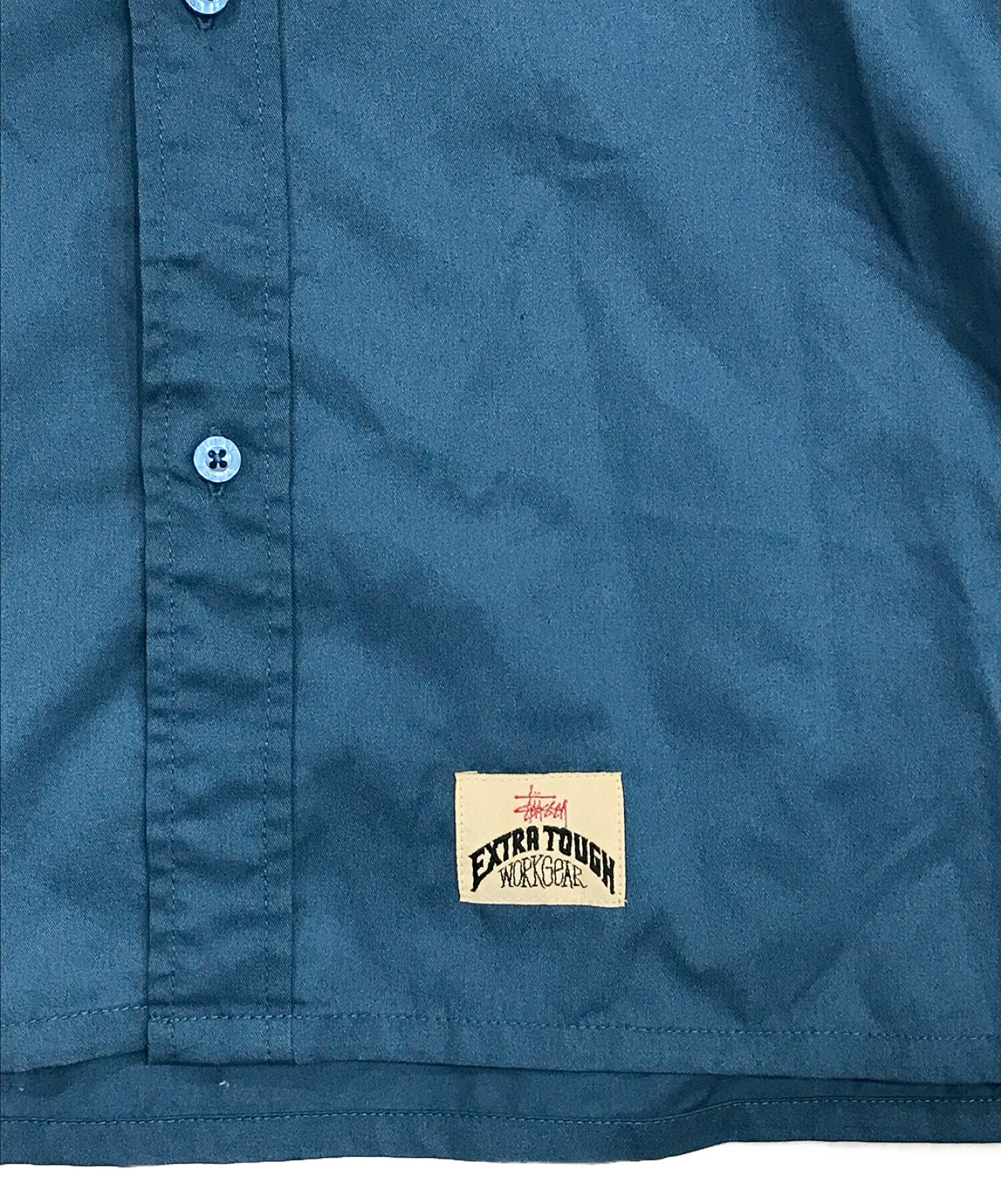 中古・古着通販】stussy (ステューシー) ワークシャツ ブルー サイズ