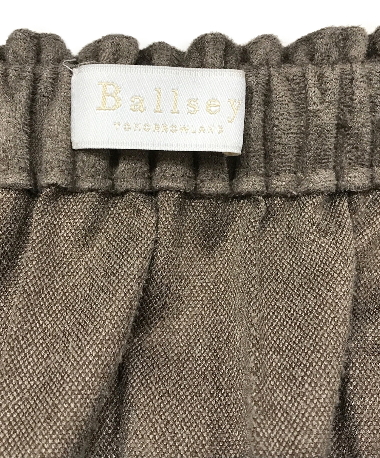 BALLSEY (ボールジィ) ライトスエード プリーツミディスカート ブラウン サイズ:SIZE 36