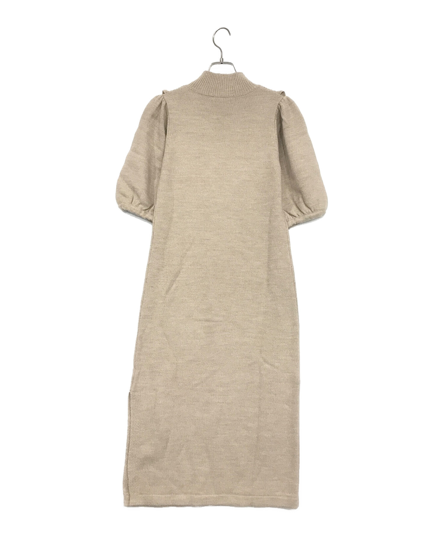 HER LIP TO (ハーリップトゥ) Belted Ruffle Cable-Knit Dress ベージュ サイズ:SIZE　S