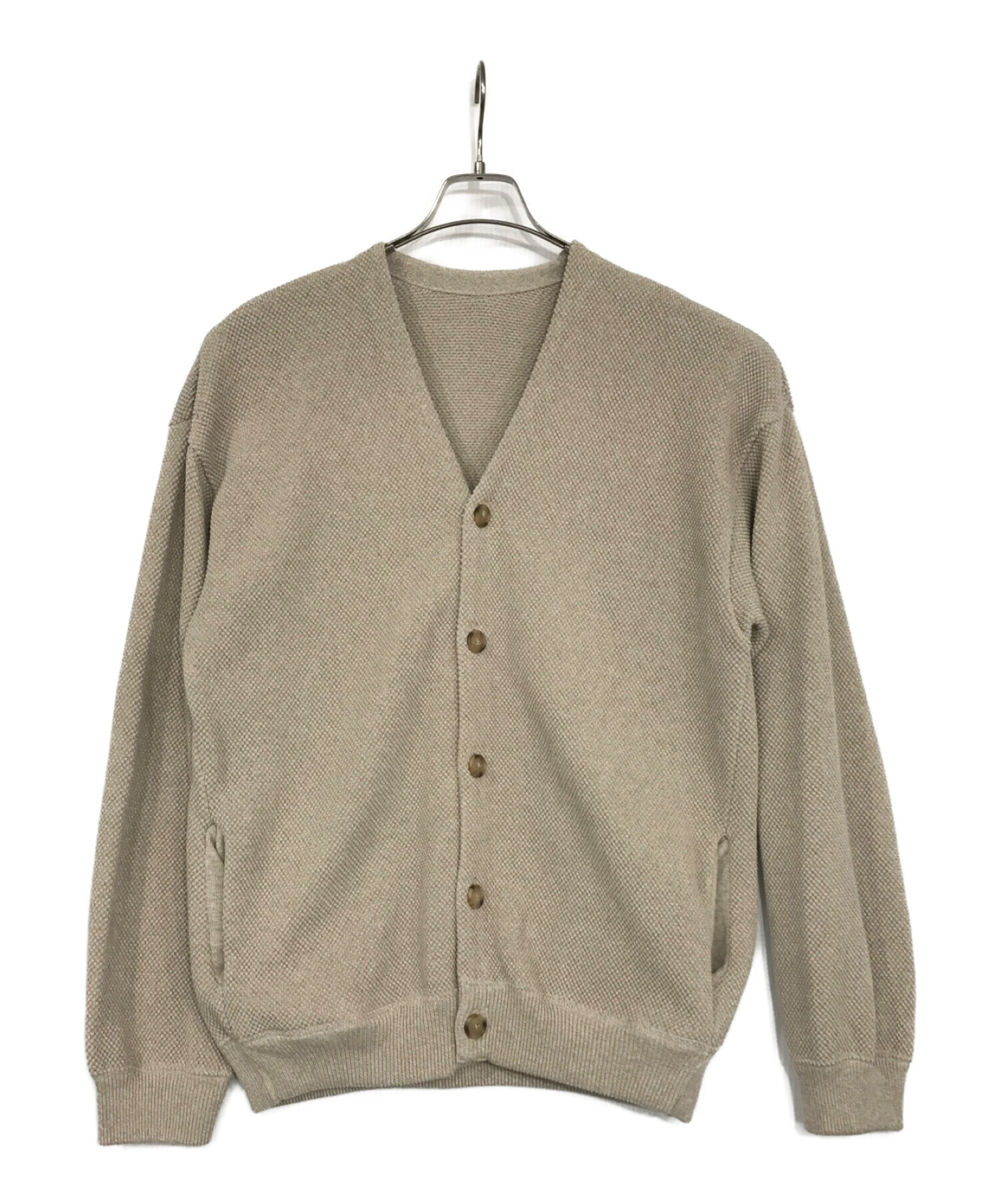 crepuscule (クレプスキュール) MOSS STITCH V/N CARDIGAN/モススティッチ_ブイネックカーディガン ベージュ  サイズ:2