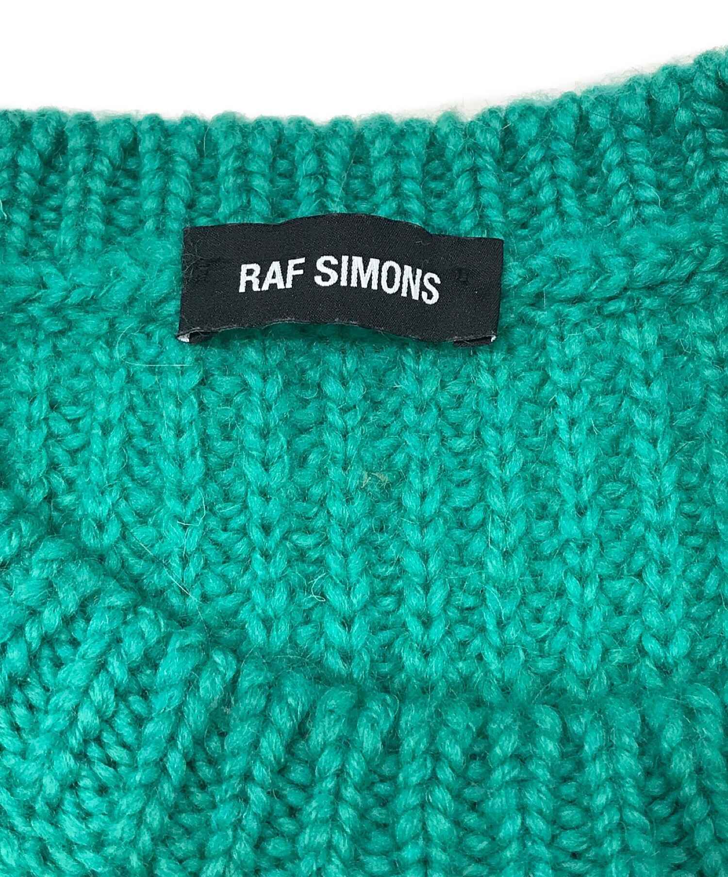 RAF SIMONS (ラフシモンズ) ニットベスト グリーン サイズ:SIZE M