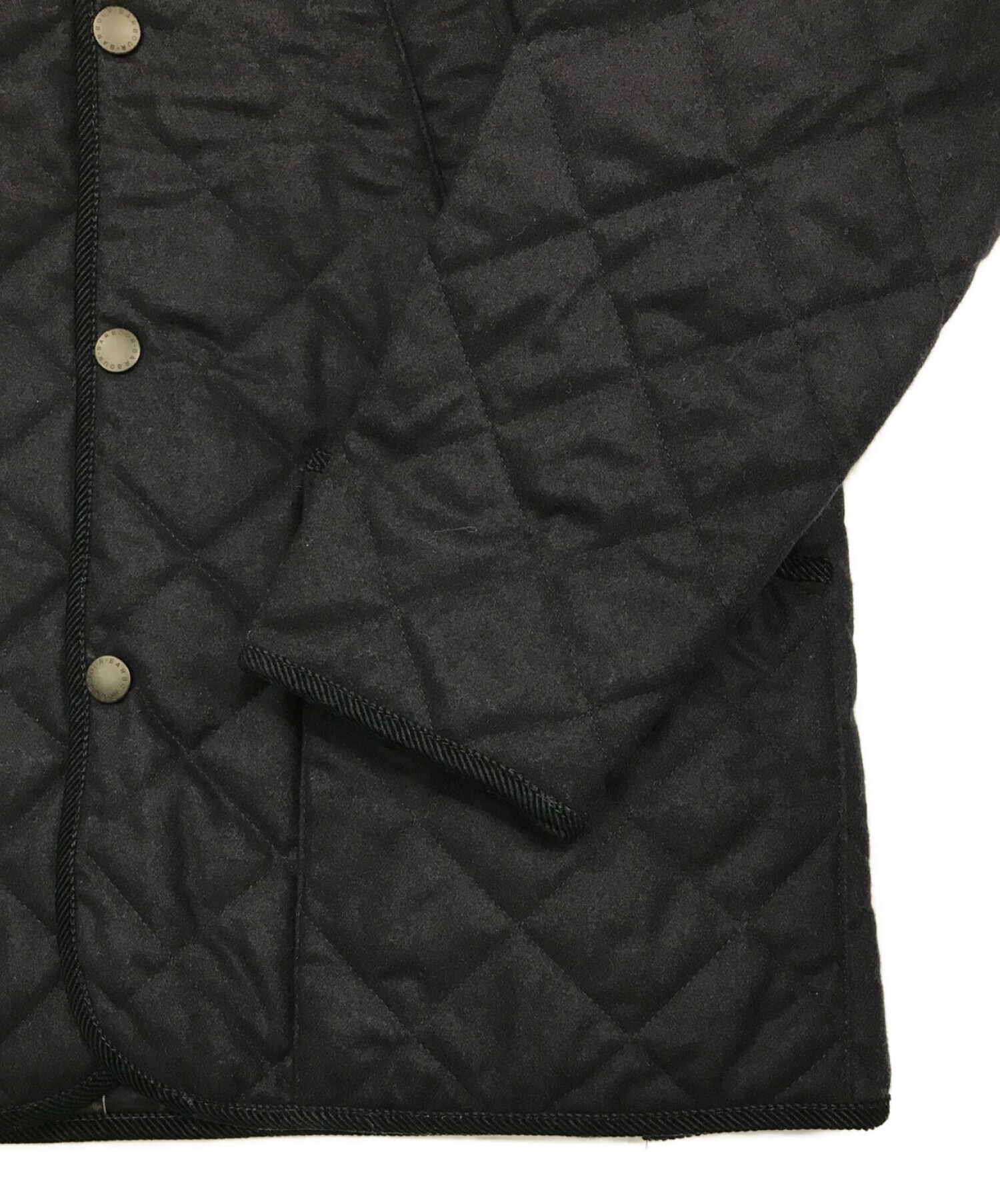 Barbour (バブアー) BEDALE QUILT WOOL FLANNEL/ビデイルキルティングジャケット ネイビー サイズ:36