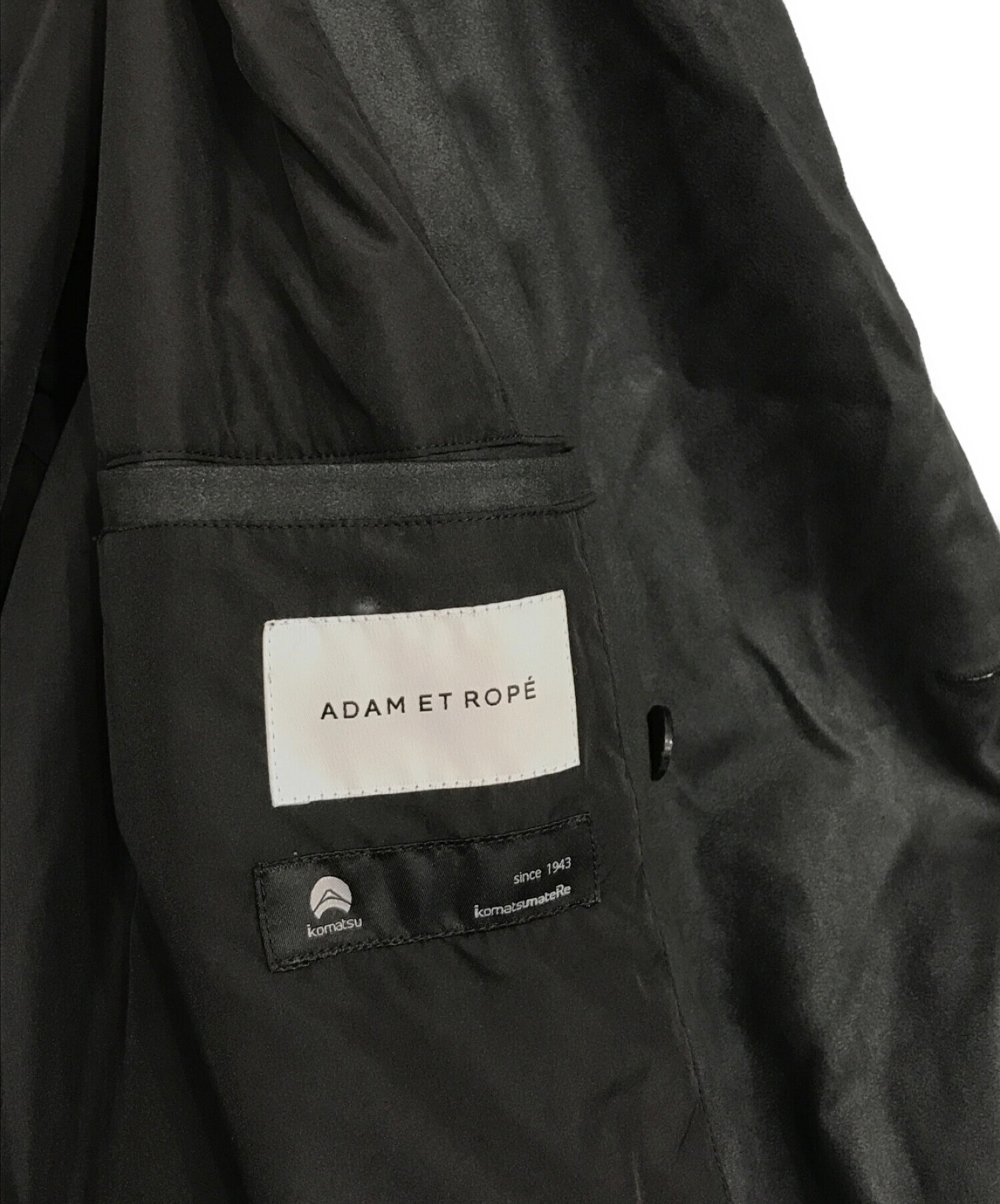 Adam et Rope (アダムエロペ) コマスエード フーディ オーバーコート ブラック サイズ:SIZE　M