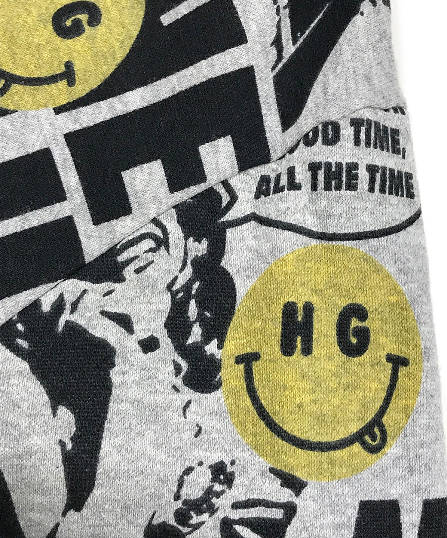 Hysteric Glamour (ヒステリックグラマー) HG SOUND REVOLUTION柄スウェット グレー サイズ:SIZE M