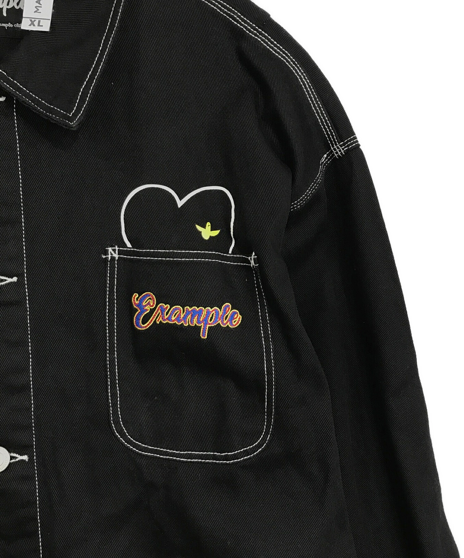 MARK GONZALES (マーク・ゴンザレス) EXAMPLE (エグザンプル) SON&MOM WORKWEAR JACKET ブラック  サイズ:SIZE　XL