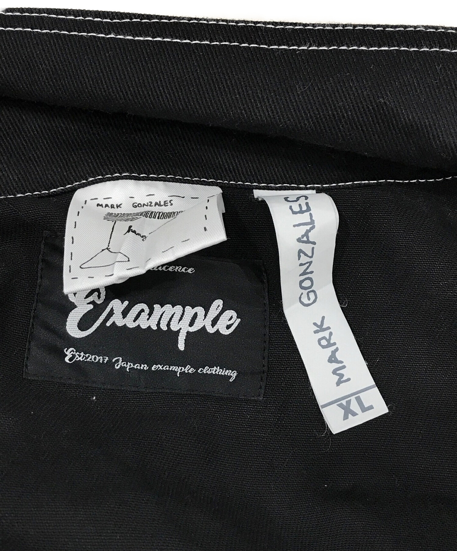 MARK GONZALES (マーク・ゴンザレス) EXAMPLE (エグザンプル) SON&MOM WORKWEAR JACKET ブラック  サイズ:SIZE　XL