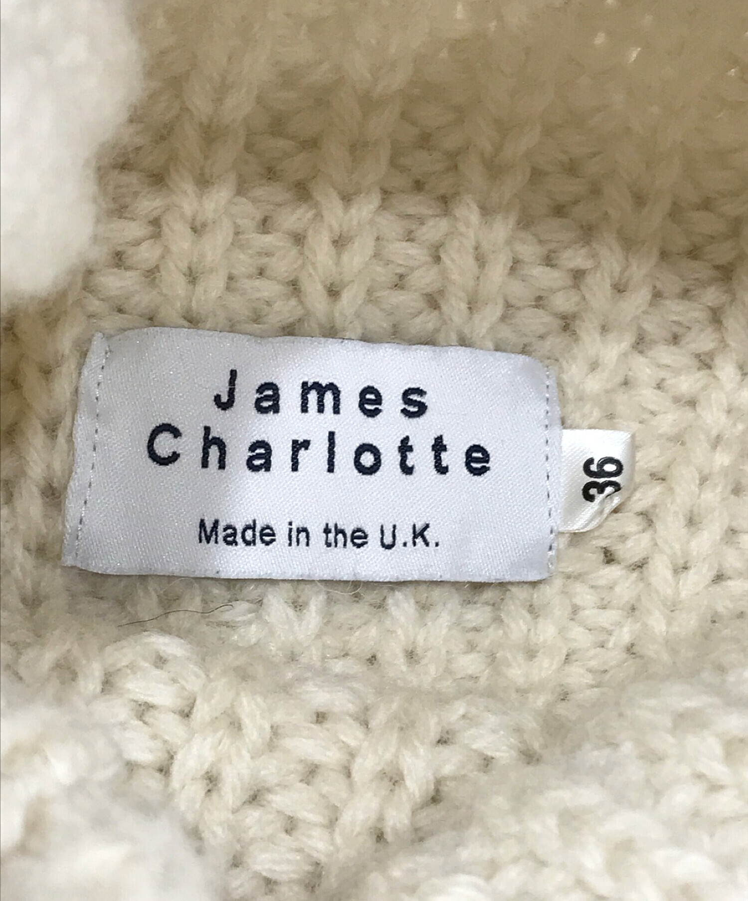 James Charlotte (ジェームスシャルロット) ウールタートルニット ホワイト サイズ:SIZE　36