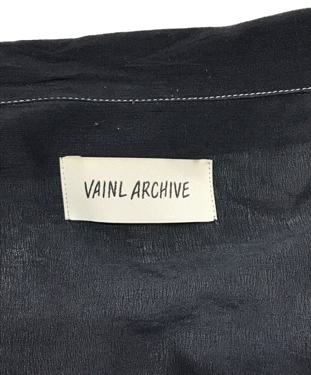 vainl archive (ヴァイナルアーカイブ) シルク混ジップアップブルゾン ブラック サイズ:SIZE M
