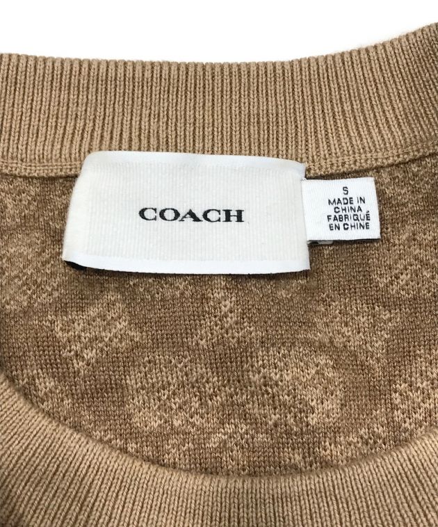 中古・古着通販】COACH (コーチ) シグネチャーセーター ベージュ 