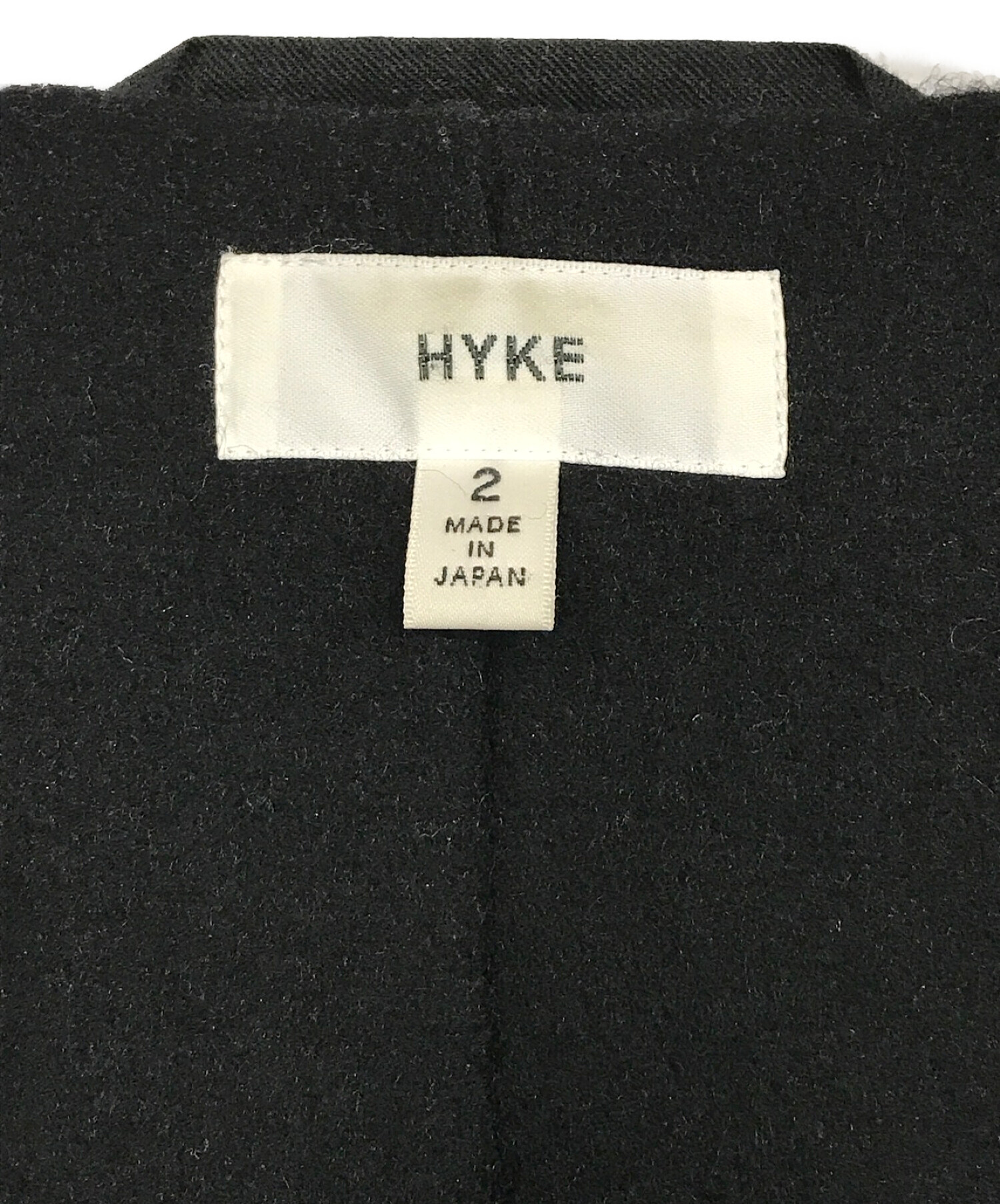 中古・古着通販】HYKE (ハイク) ダッフルコート ブラック サイズ:SIZE
