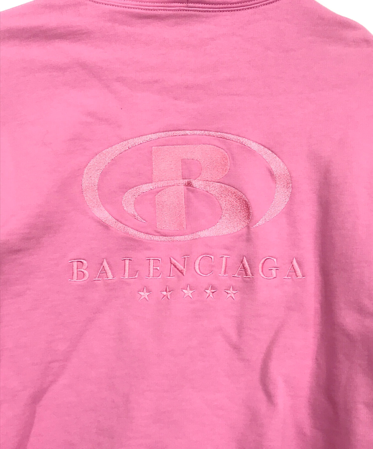 BALENCIAGA (バレンシアガ) 刺繍パーカー ピンク サイズ:SIZE 1