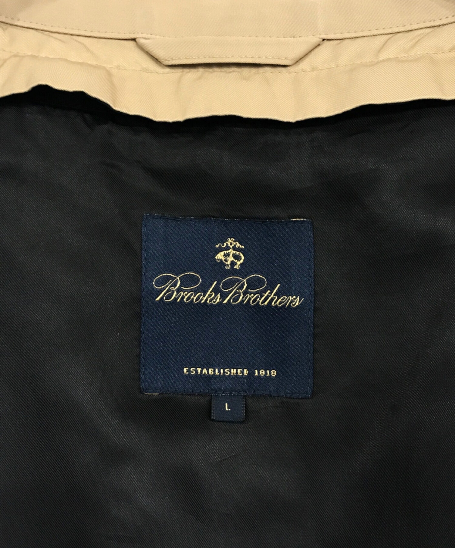 BROOKS BROTHERS (ブルックスブラザーズ) ライナー付ステンカラーコート ベージュ サイズ:SIZE　L