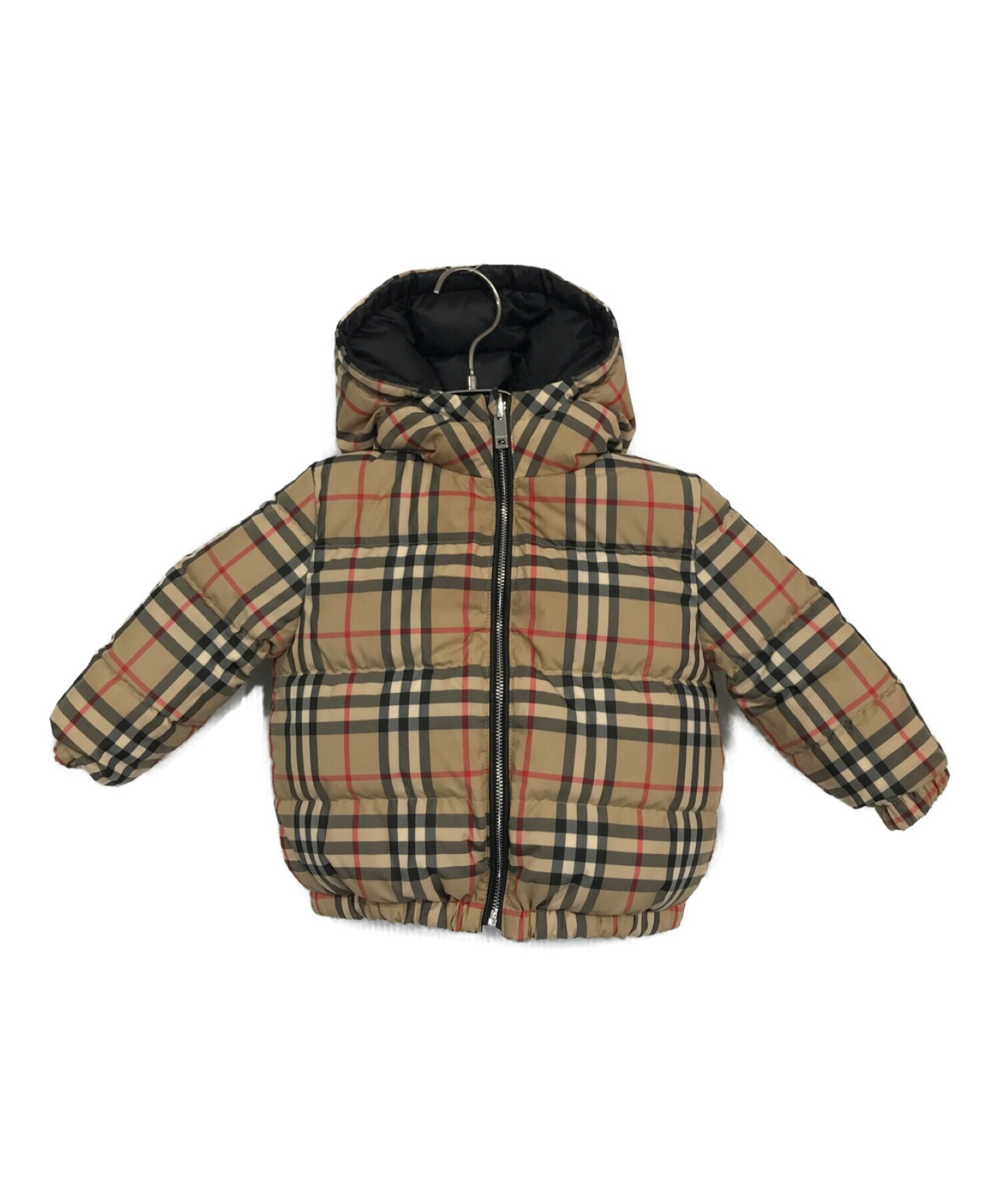 BURBERRY LONDON (バーバリー ロンドン) Reversible Hooded Down  Jacket/リバーシブルフーデッドダウンジャケット ブラック サイズ:SIZE 18M/86cm