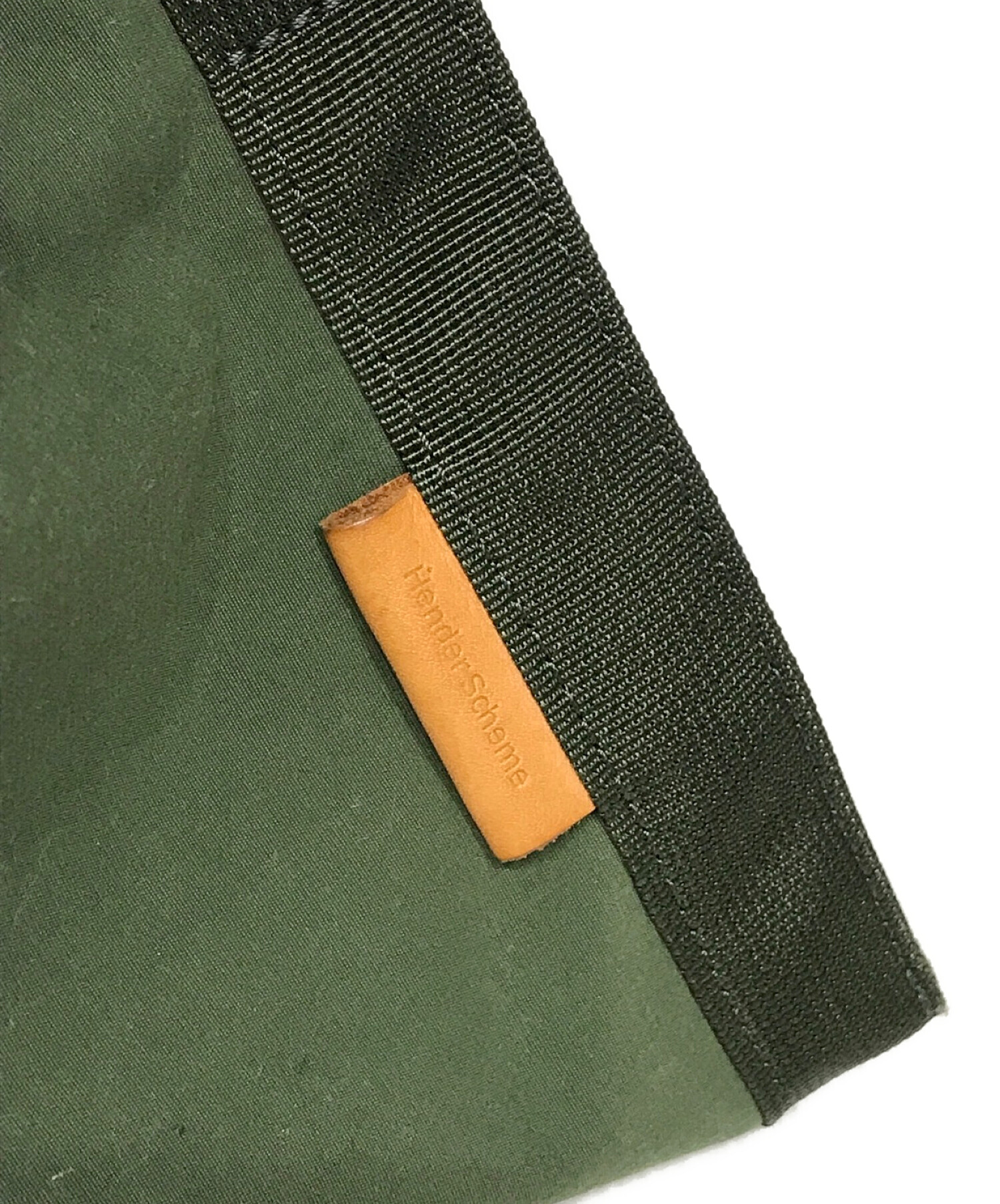 HENDER SCHEME (エンダースキーマ) origami bag small 3 layer nylon グリーン