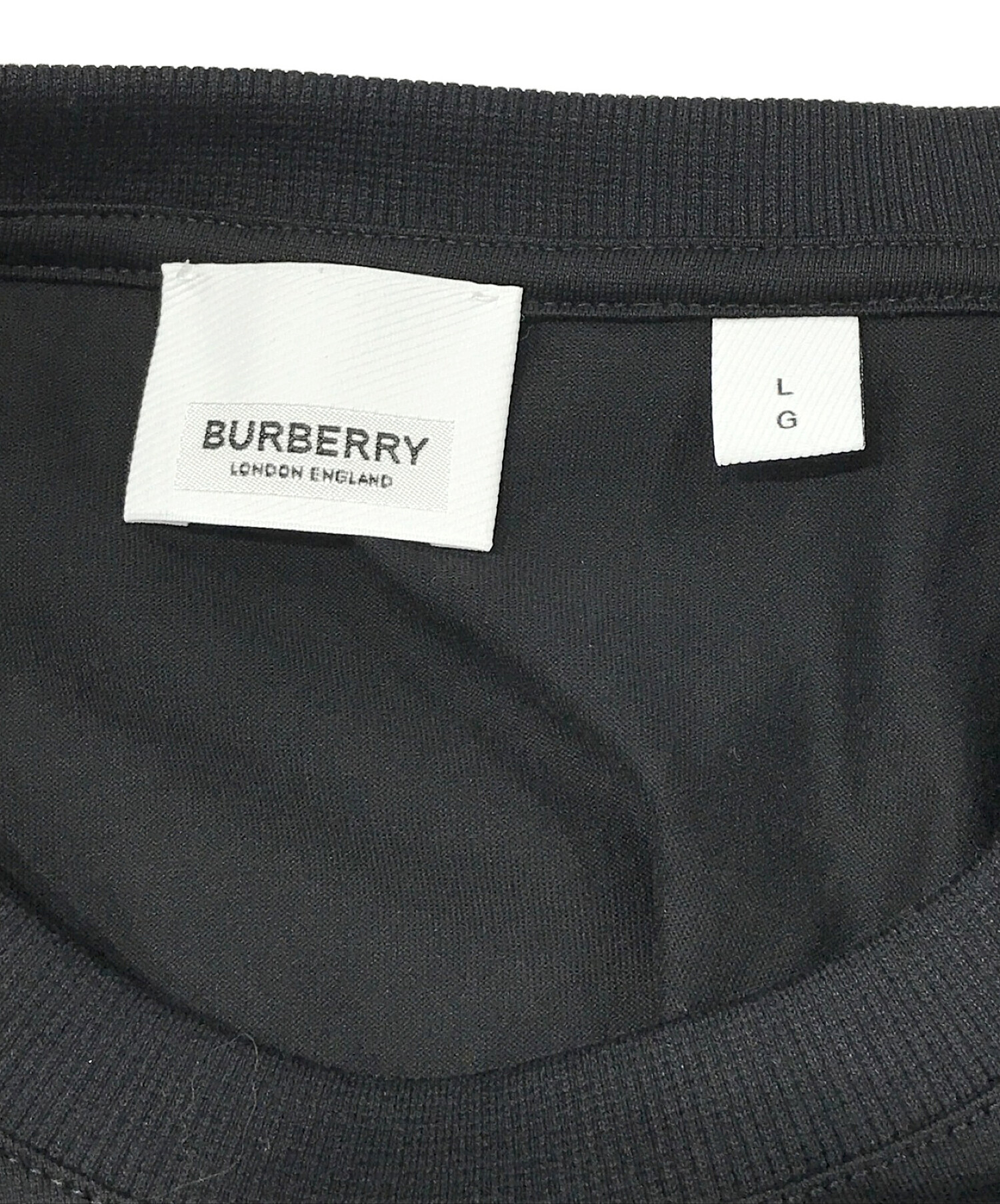 中古・古着通販】BURBERRY (バーバリー) ロゴTシャツ ブラック サイズ