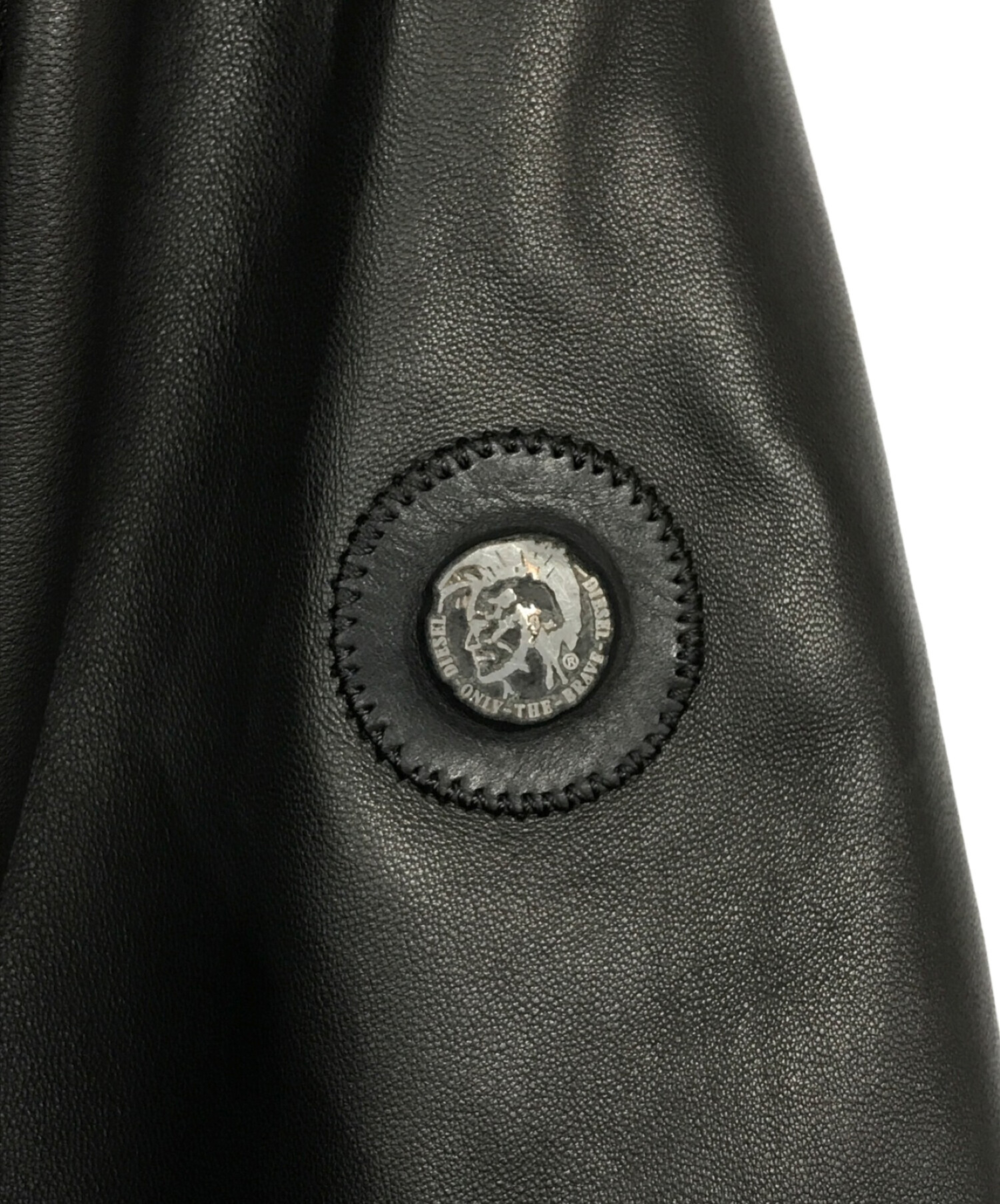 DIESEL (ディーゼル) シープスキンレザージャケット ブラック サイズ:SIZE　S