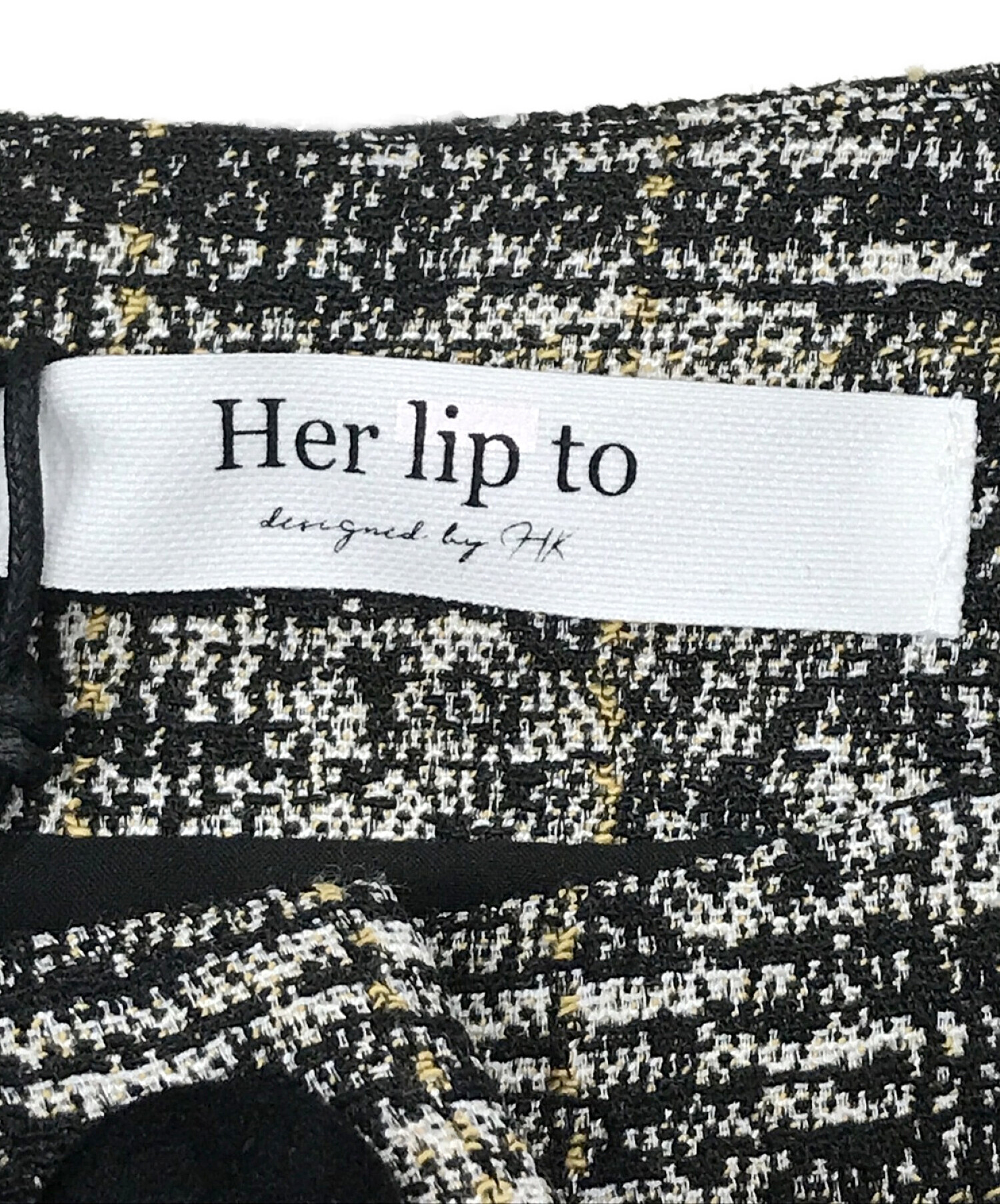 HER LIP TO (ハーリップトゥ) Classic Tweed Midi Dress ブラック サイズ:SIZE　S