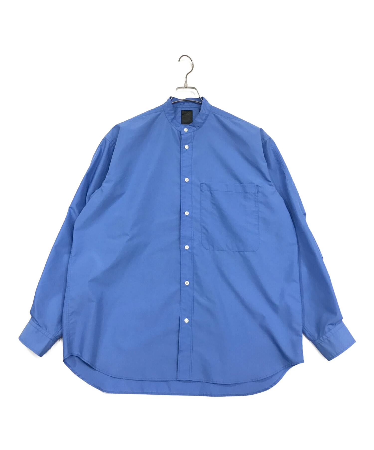 DAIWA PIER39 (ダイワ ピア39) TECH BAND COLLAR SHIRTS L/S/テックバンドカラーシャツ ブルー サイズ:M