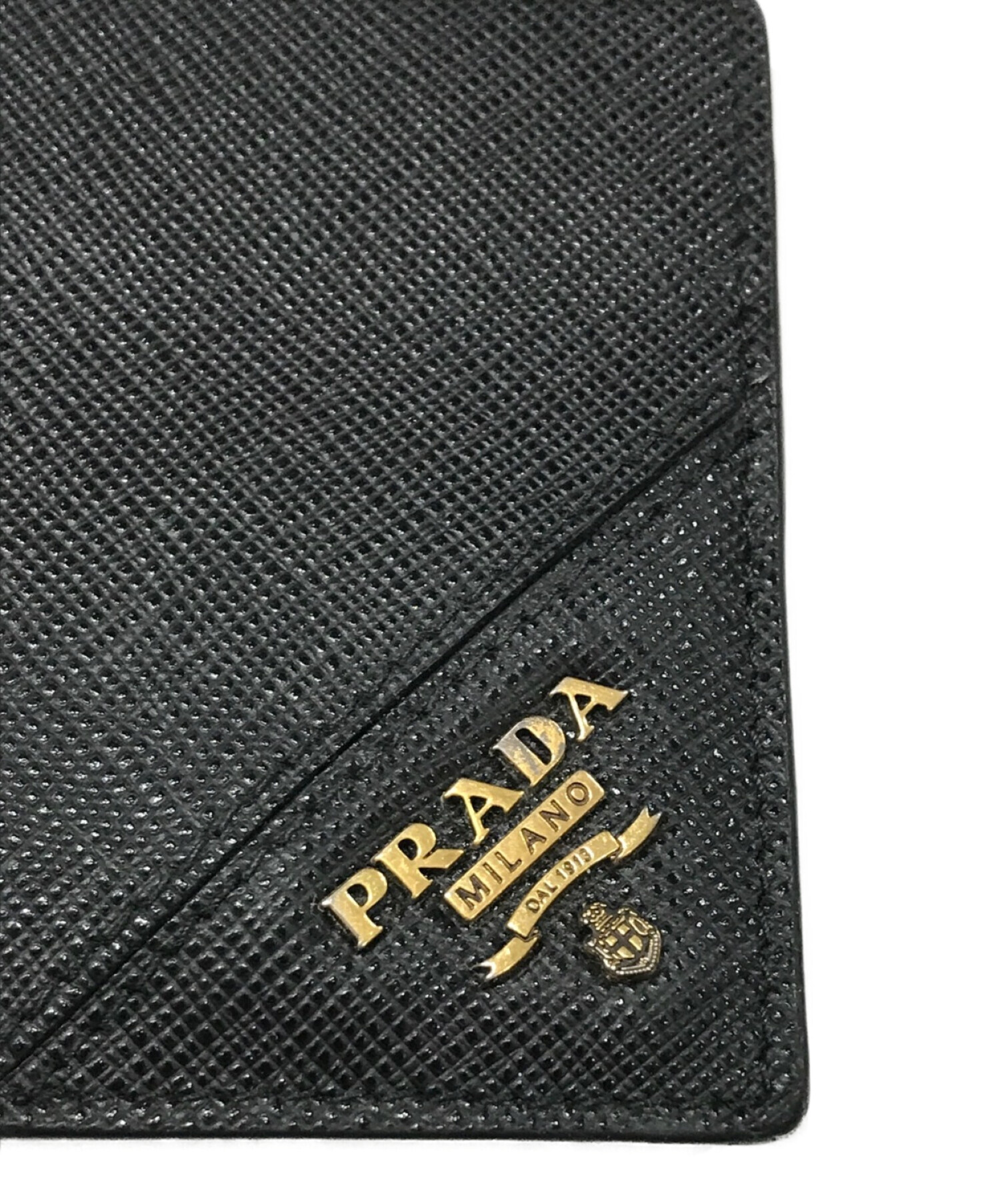 中古・古着通販】PRADA (プラダ) SAFFIANOマネークリップ ブラック