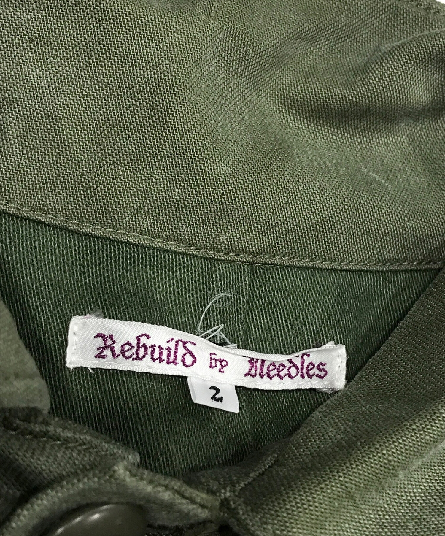 Rebuild by Needles (リビルドバイニードルス) 再構築シャツワンピース グリーン サイズ:SIZE 2