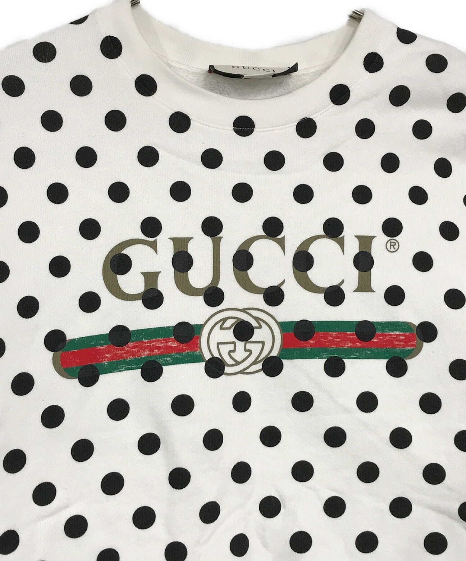 中古・古着通販】GUCCI (グッチ) ポルカドットスウェット ホワイト サイズ:SIZE S｜ブランド・古着通販 トレファク公式【TREFAC  FASHION】スマホサイト