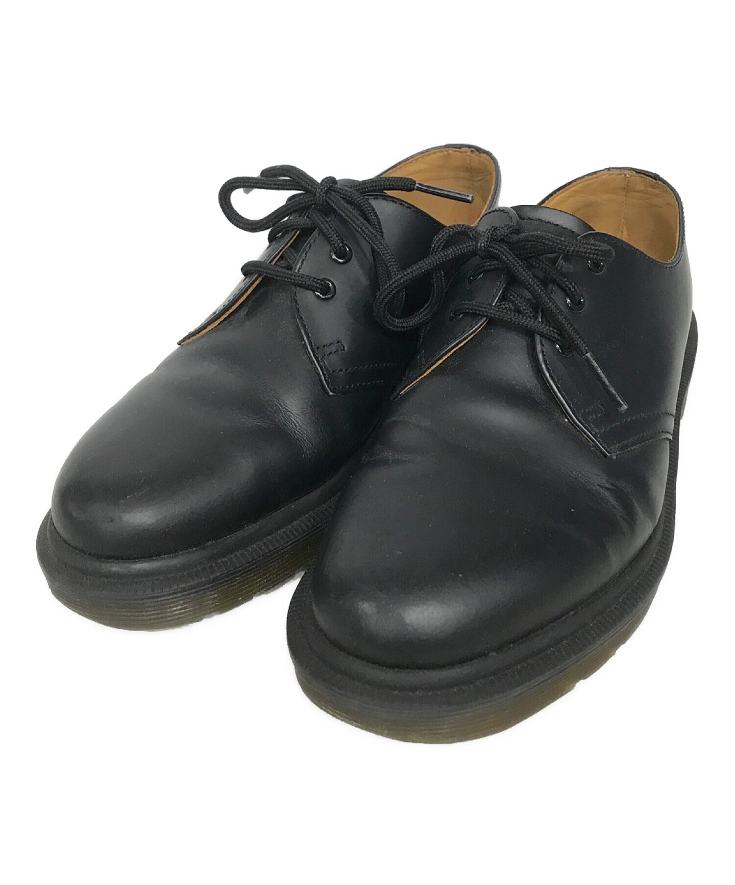 Dr.Martens ドクターマーチン 3ホール UK4 ブラック - ローファー/革靴