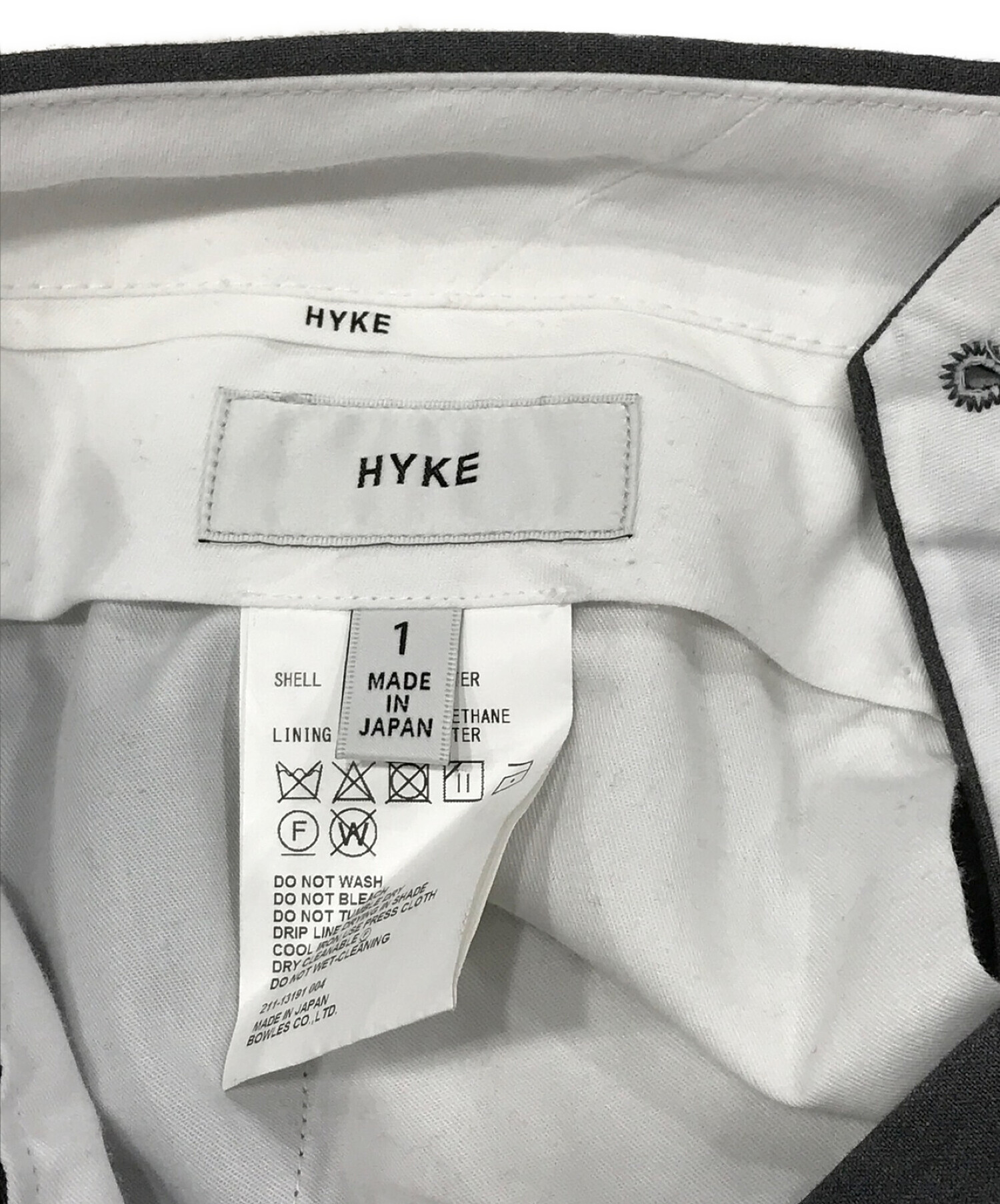 中古・古着通販】HYKE (ハイク) タックテーパードパンツ グレー サイズ