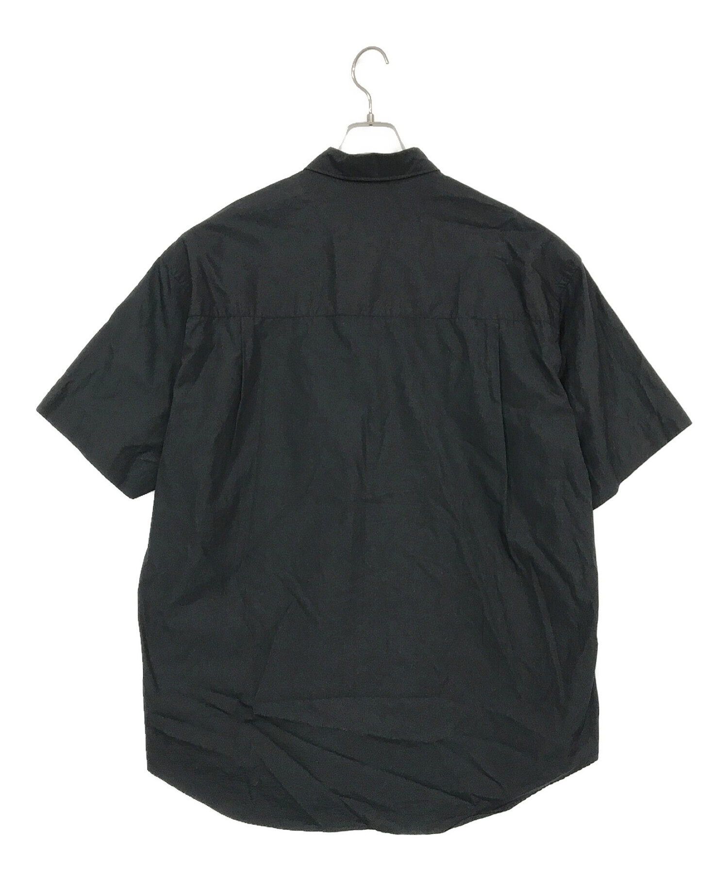 【最新品得価】【専用】グラフペーパー　ノーカラー　半袖シャツ　ブラック　サイズフリー トップス