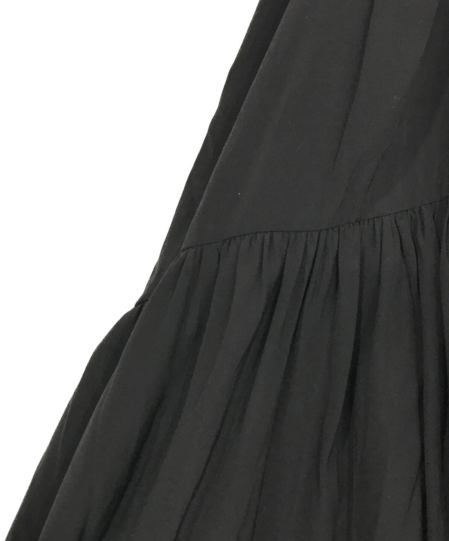 HER LIP TO (ハーリップトゥ) High-Waist Tiered Long Skirt ブラック サイズ:SIZE M