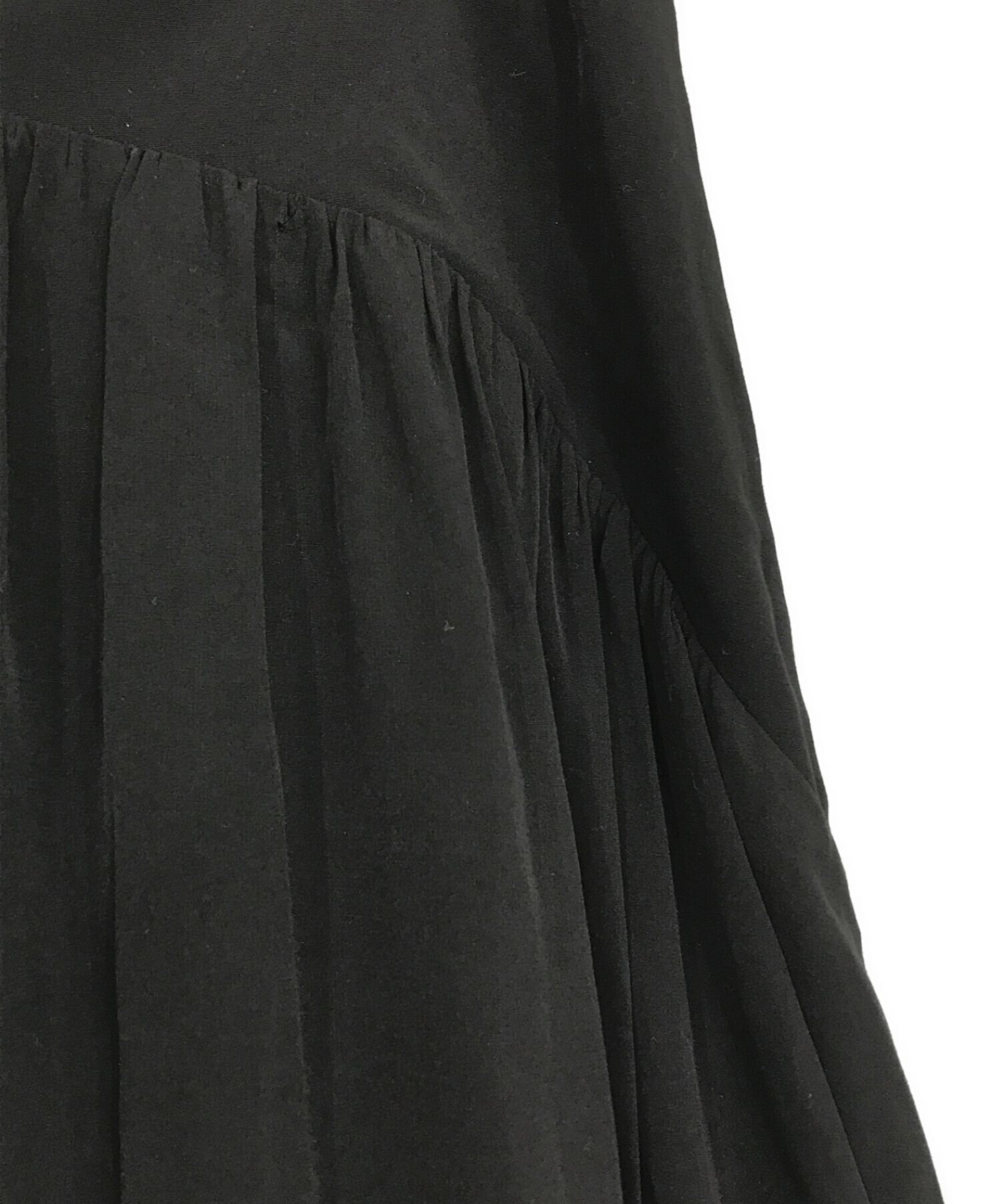 HER LIP TO (ハーリップトゥ) High-Waist Tiered Long Skirt ブラック サイズ:SIZE M