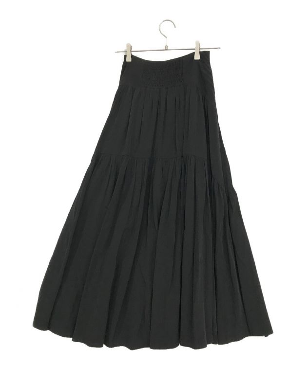 HER LIP TO (ハーリップトゥ) High-Waist Tiered Long Skirt ブラック サイズ:SIZE M