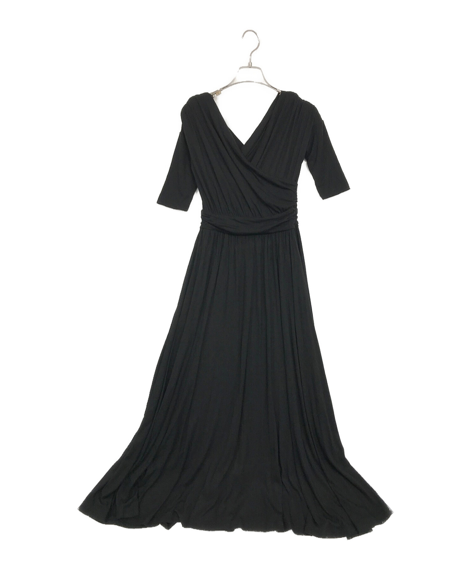 HER LIP TO (ハーリップトゥ) Cache Coeur Jersey Long Dress. ブラック サイズ:SIZE　S