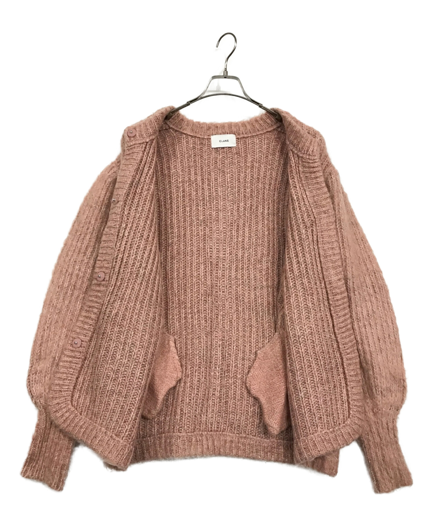 CLANE (クラネ) COLOR MOHAIR SHAGGY CARDIGAN/カラーモヘヤシャギーカーディガン ピンク サイズ:SIZE 2