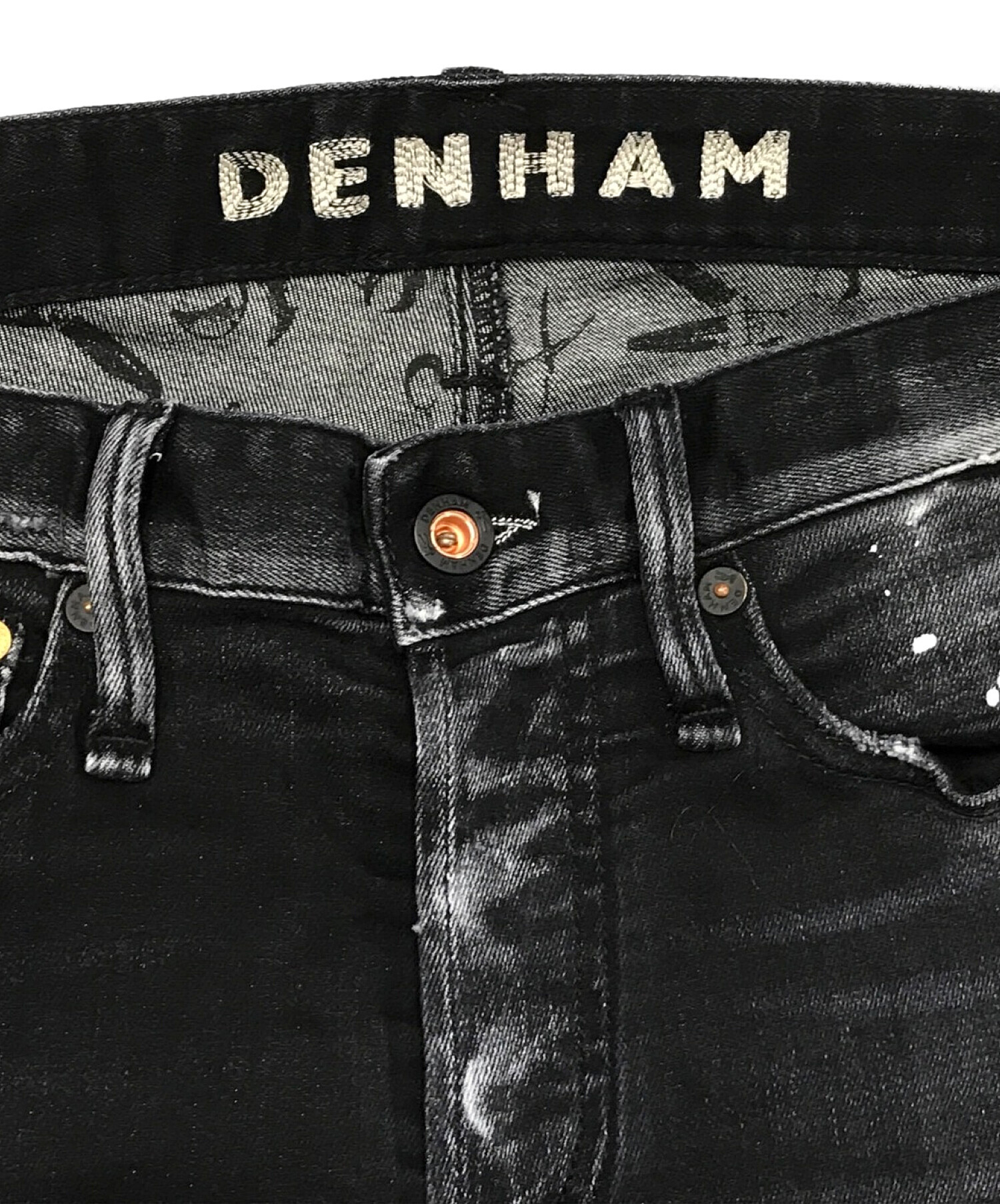 中古・古着通販】Denham (デンハム) ダメージ加工デニムパンツ