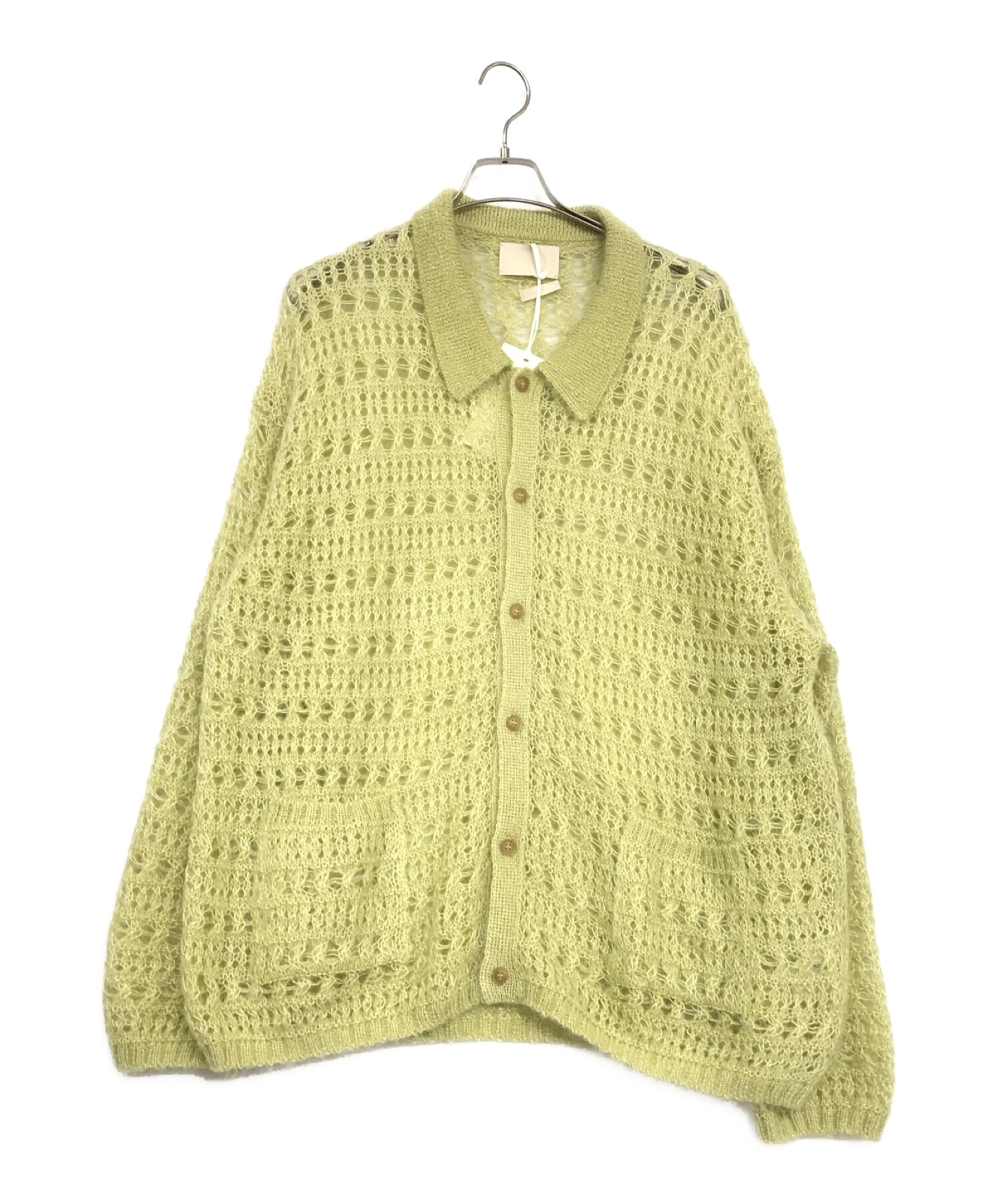 中古・古着通販】YOKE (ヨーク) MOHAIR SILK MESH KNIT SHIRT ライム