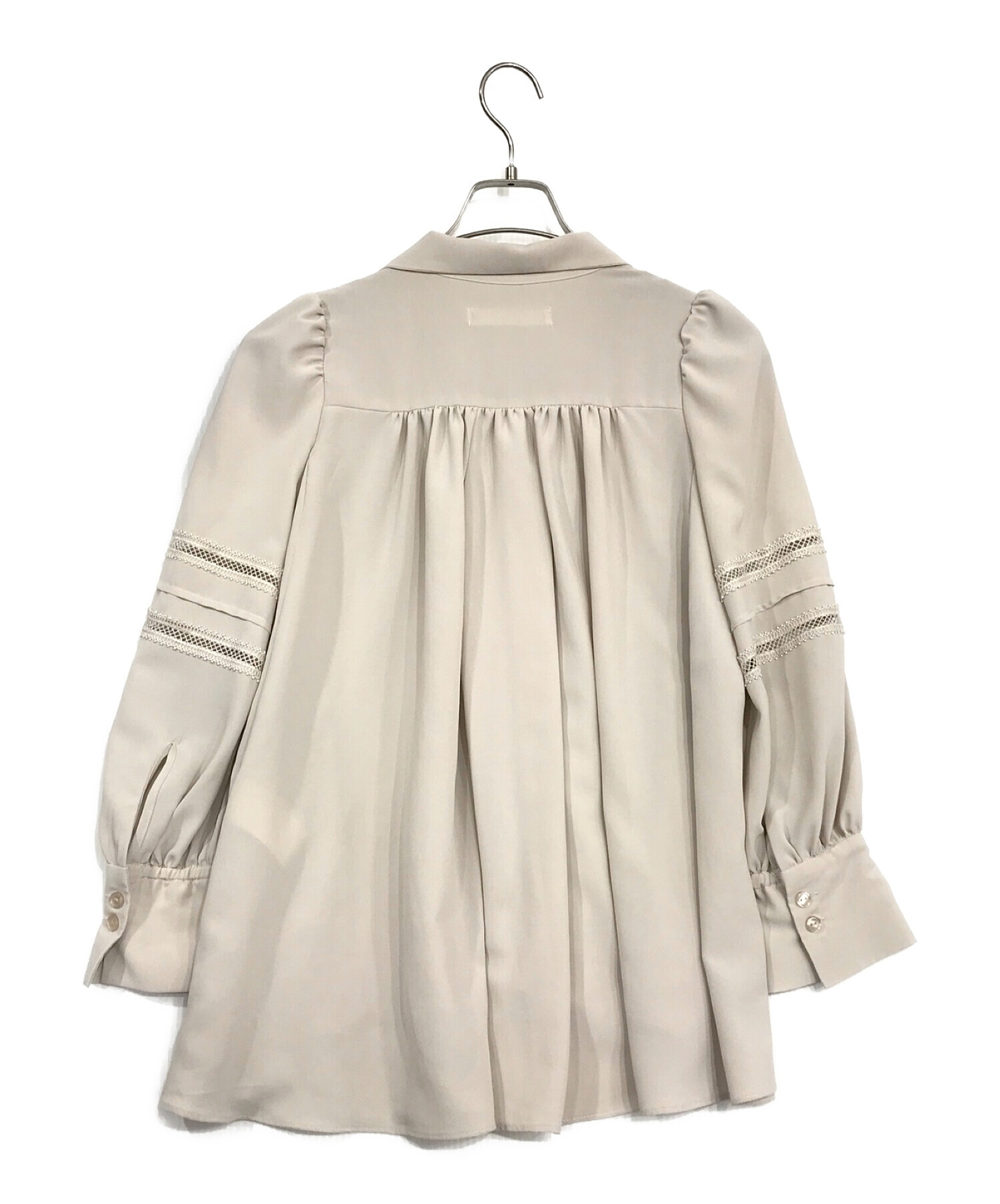 HER LIP TO (ハーリップトゥ) Lace Trimmed Bow-Tie Blouse アイボリー サイズ:SIZE　S