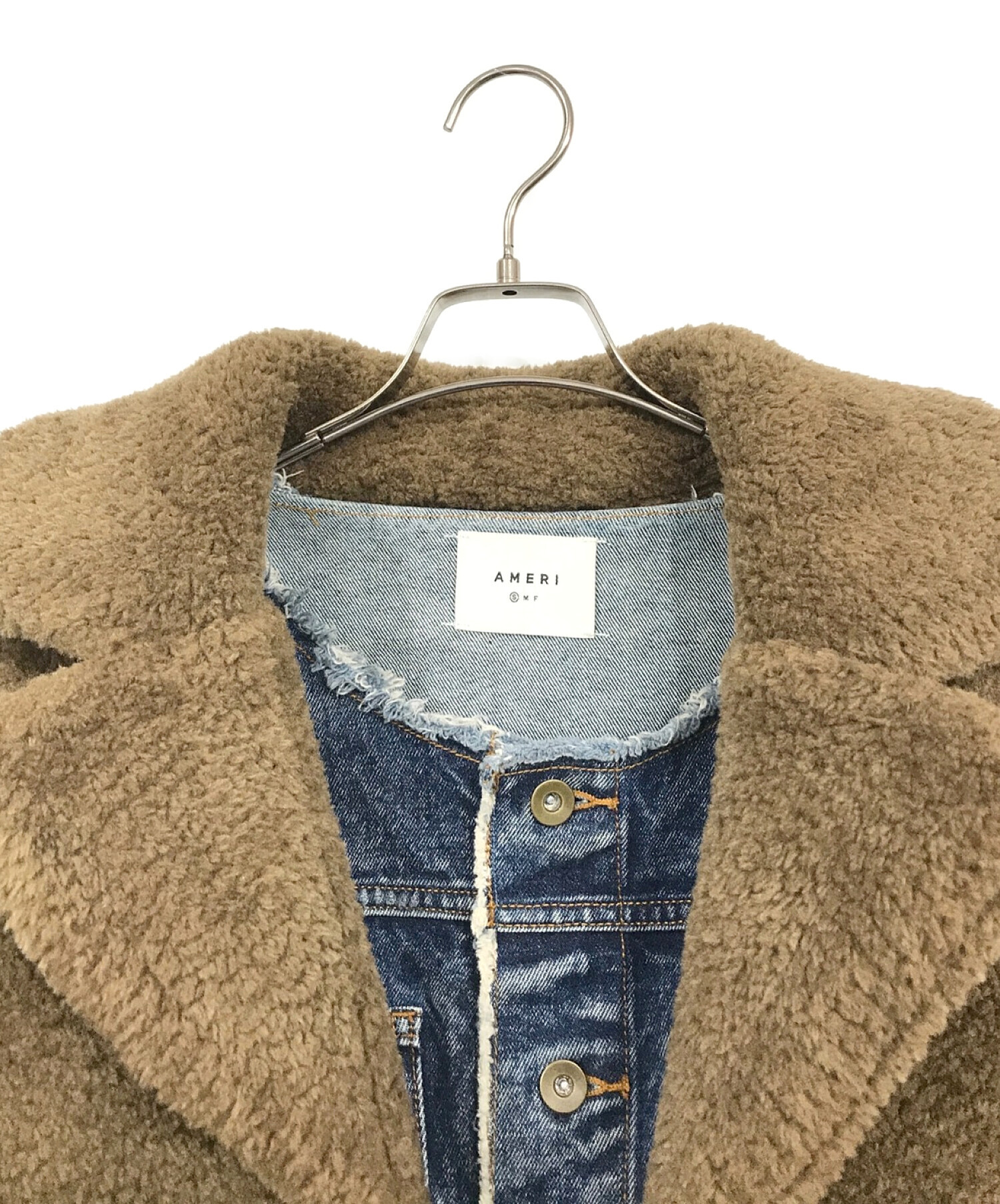 中古・古着通販】Ameri (アメリ) MOUTON LAYERED DENIM JACKET ...